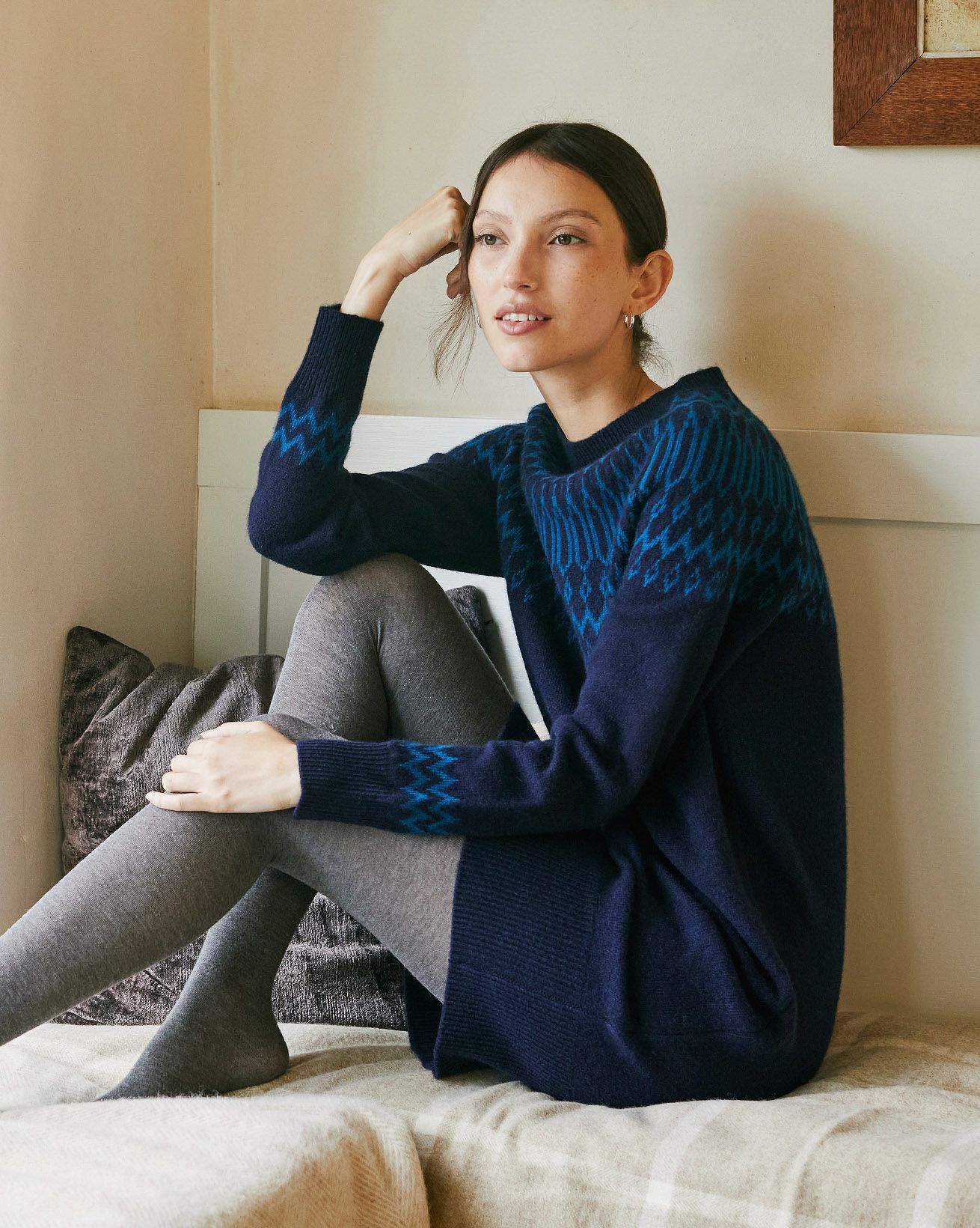 Lambswool Fair Isle Yoke Dress