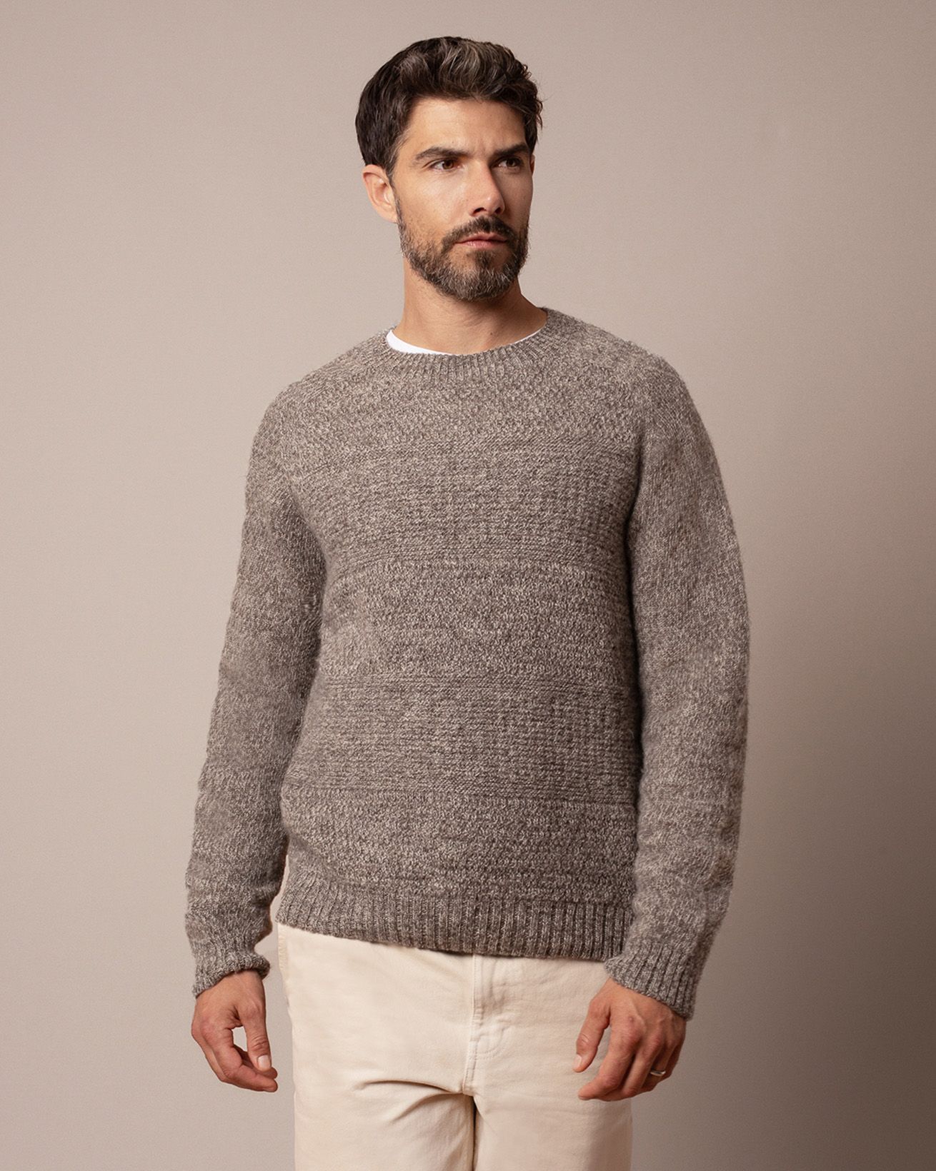 Men's Saddle Shoulder Stitch Detail Jumper 