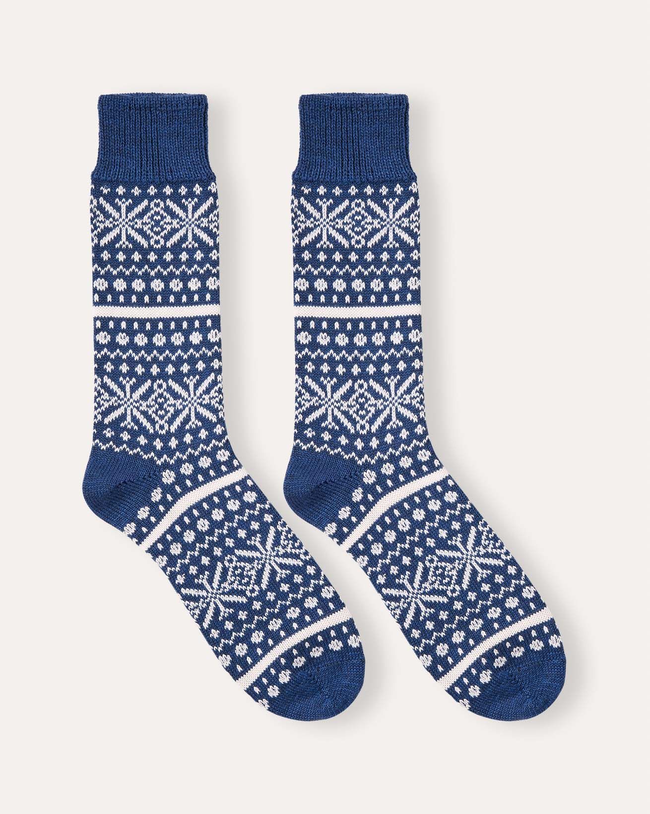Men's Merino Cotton Fair Isle Socks