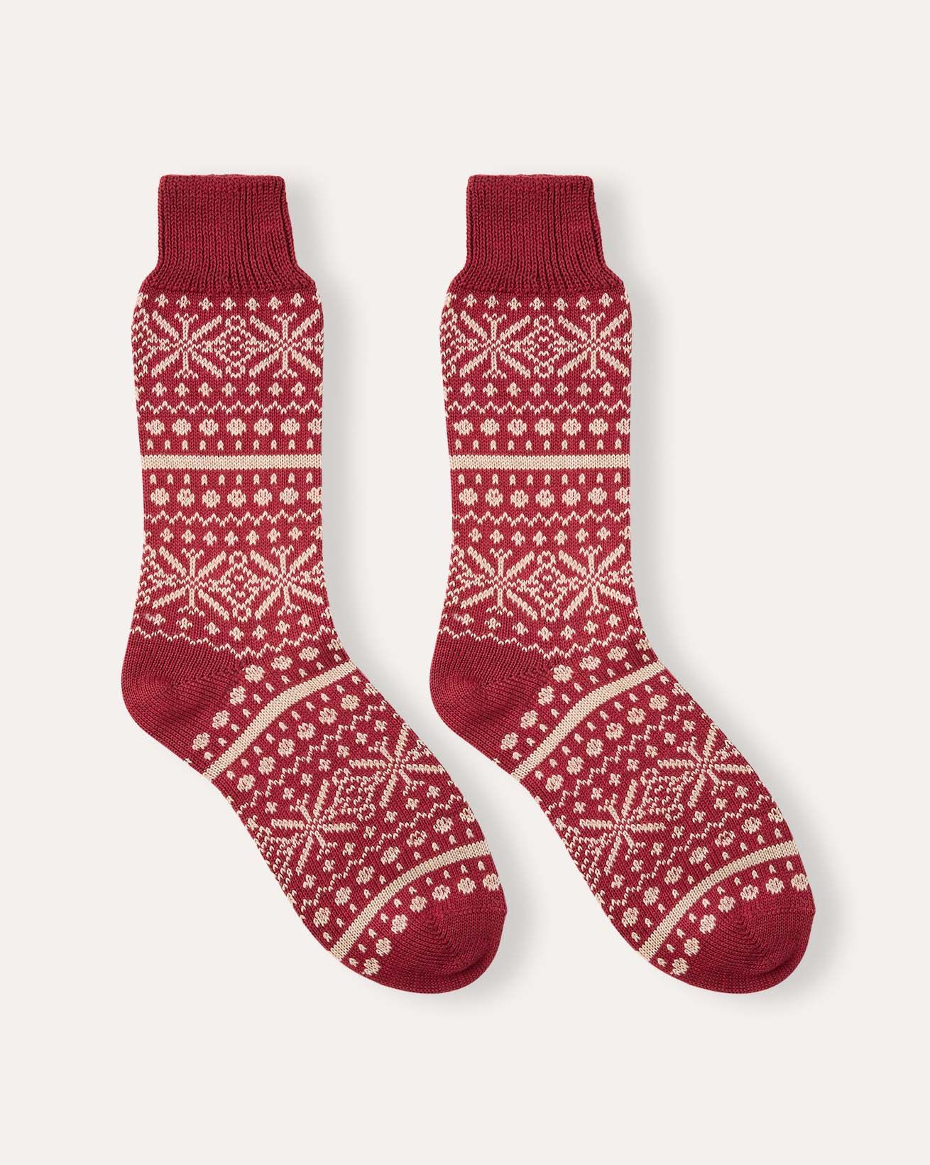 Men's Merino Cotton Fair Isle Socks