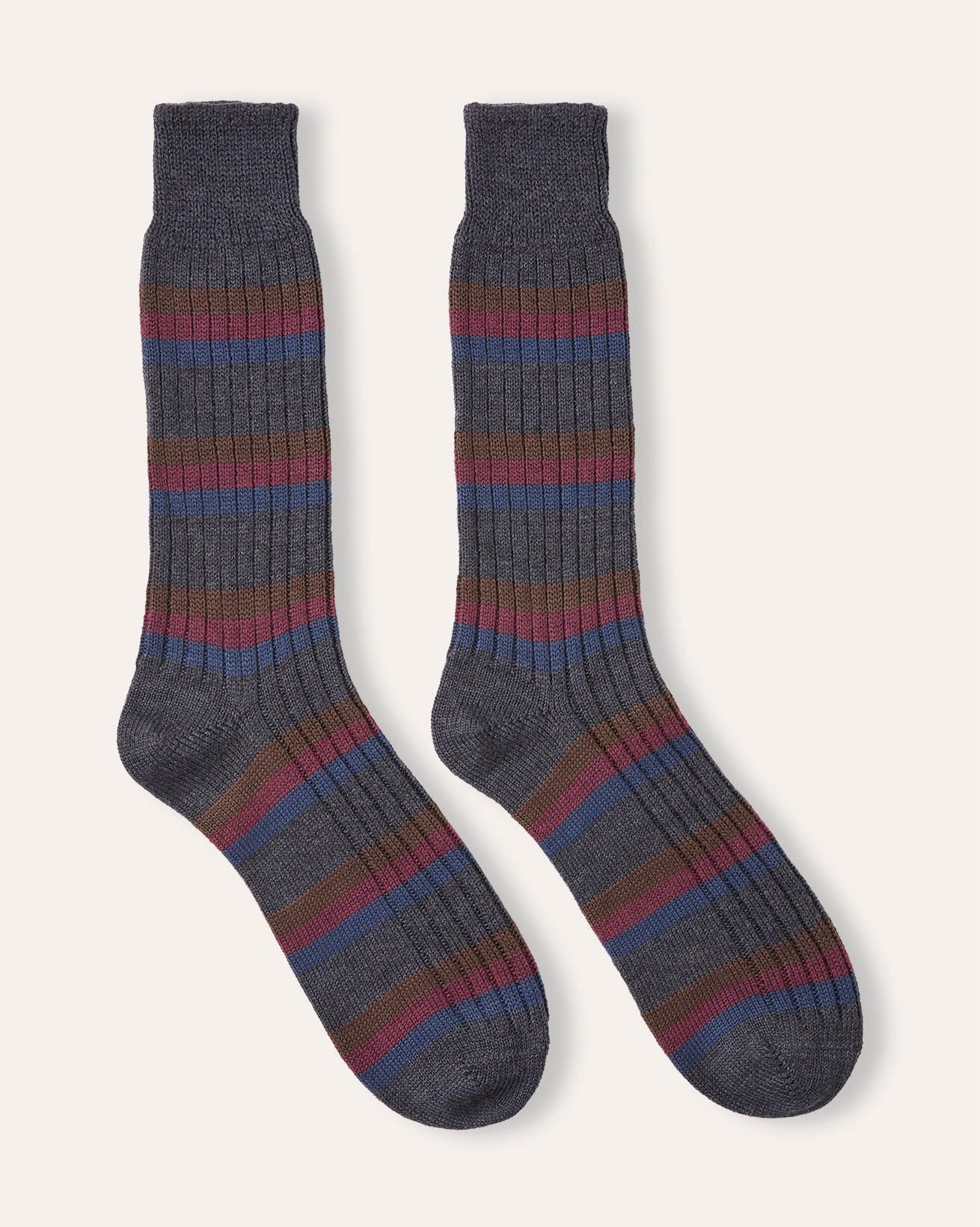 Men's Merino Cotton Stripe Socks