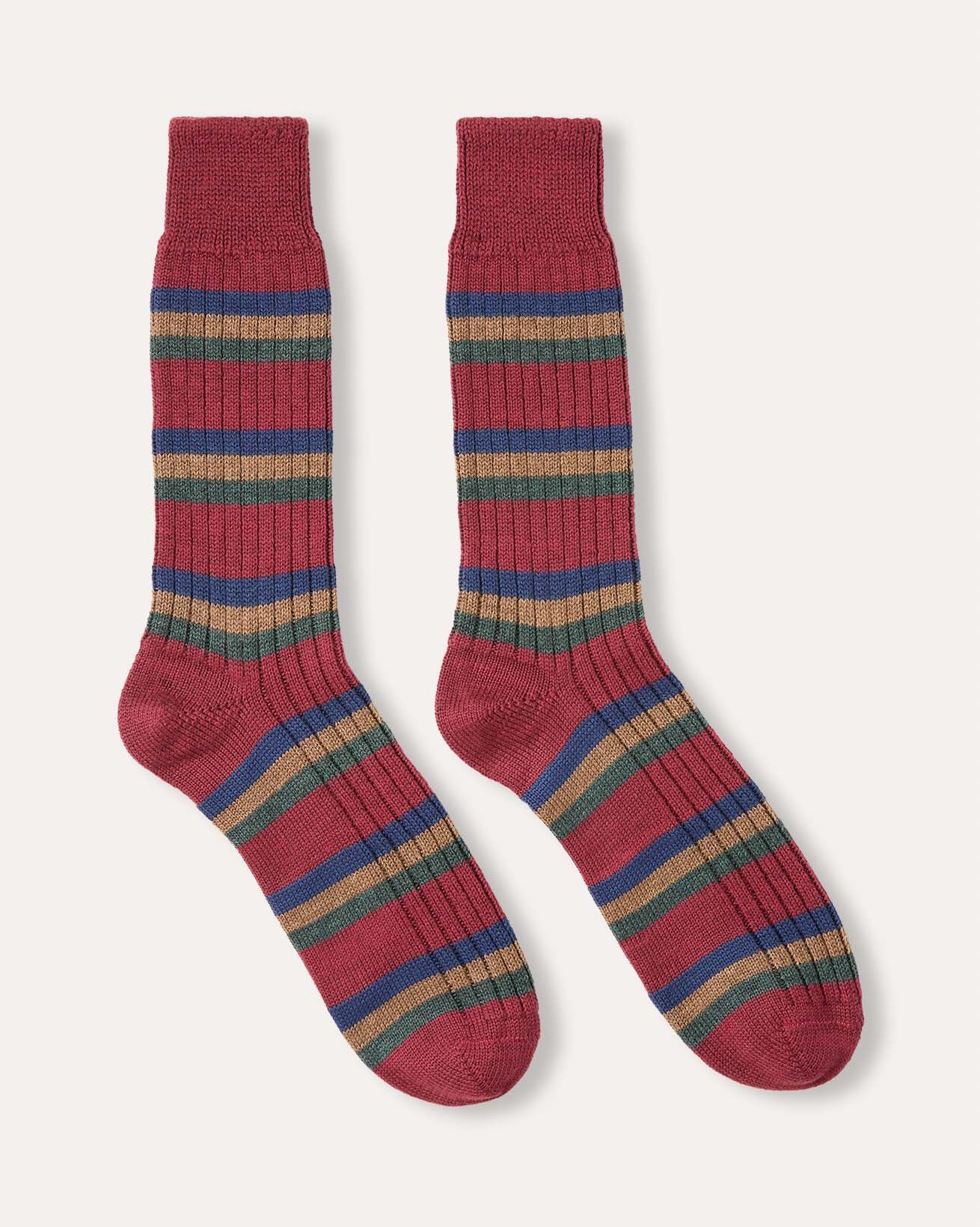 Men's Merino Cotton Stripe Socks