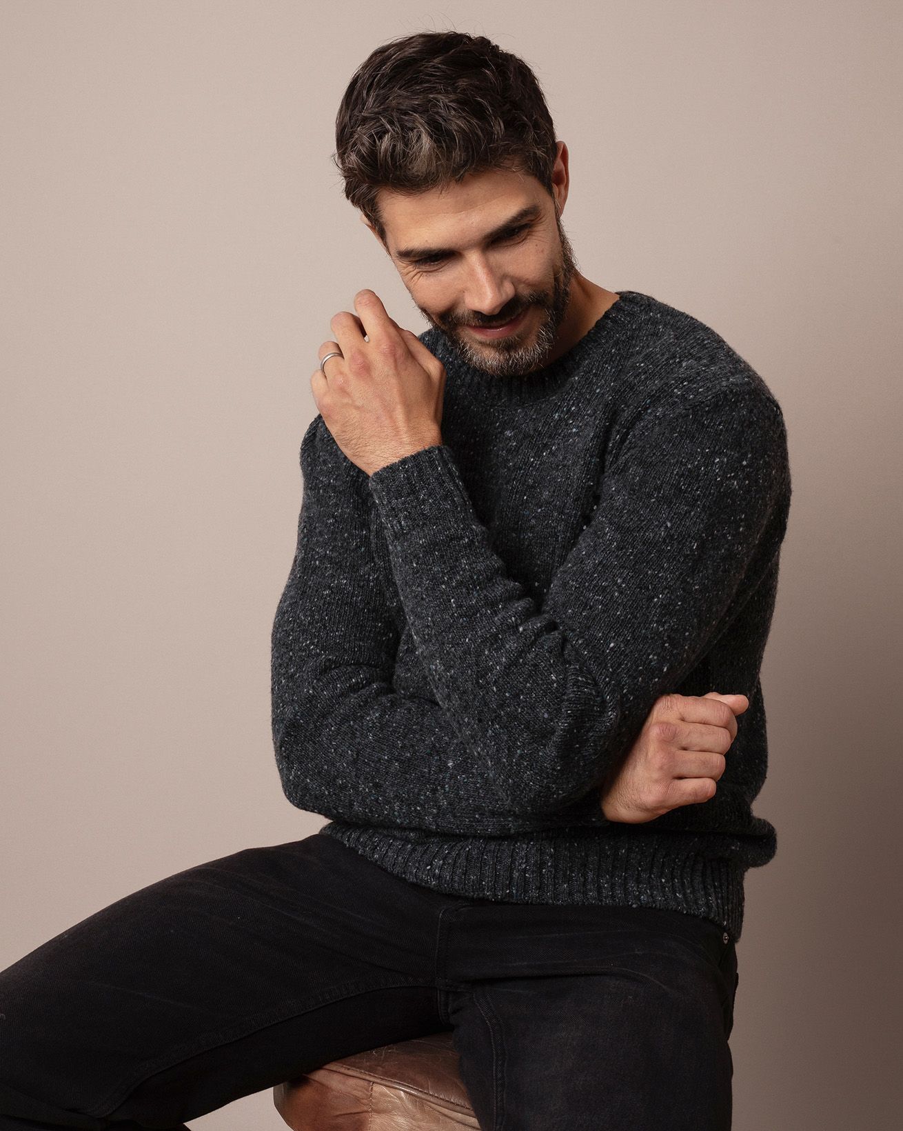 Men's Donegal Crew Neck Sweater