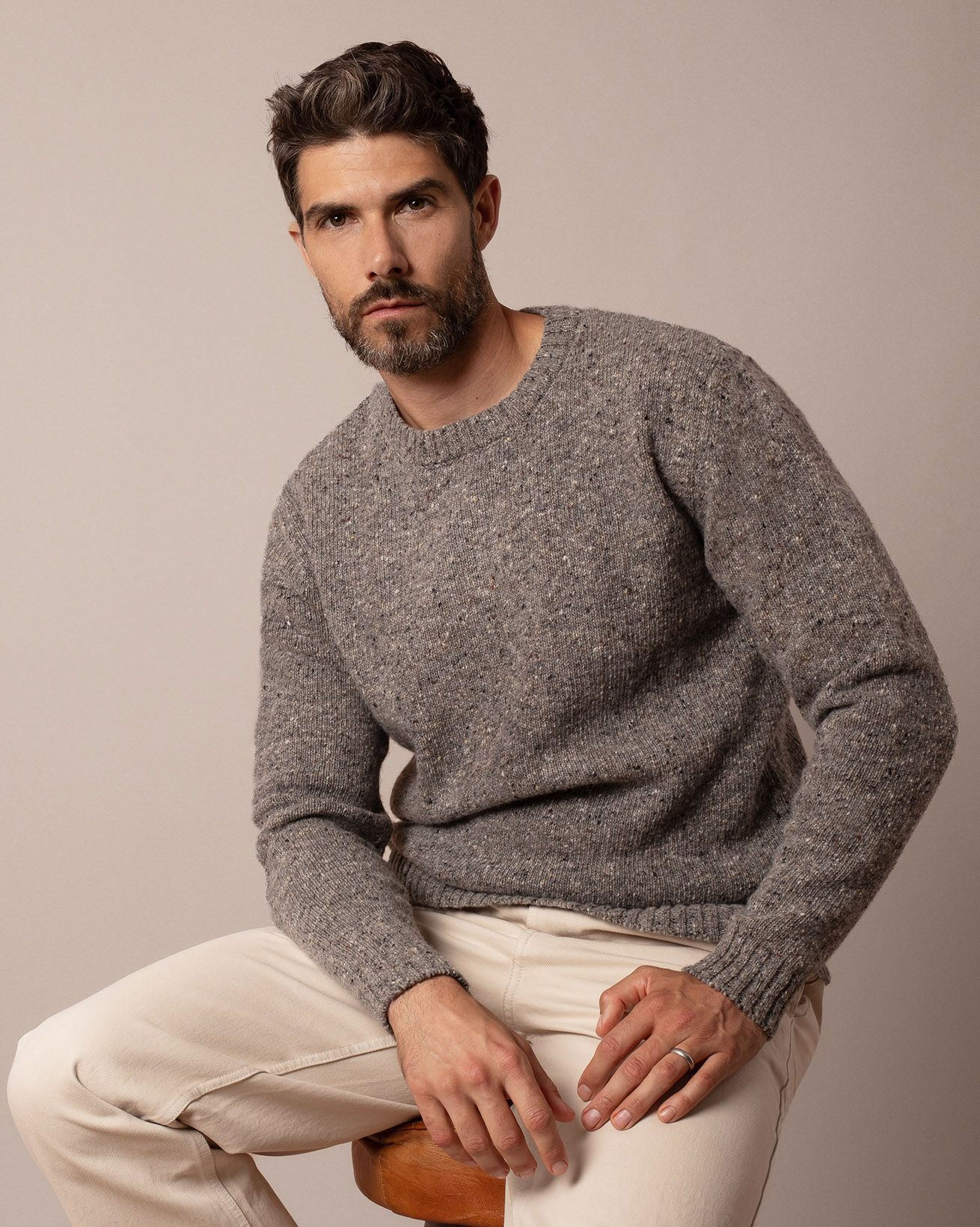 Men's Donegal Crew Neck Jumper