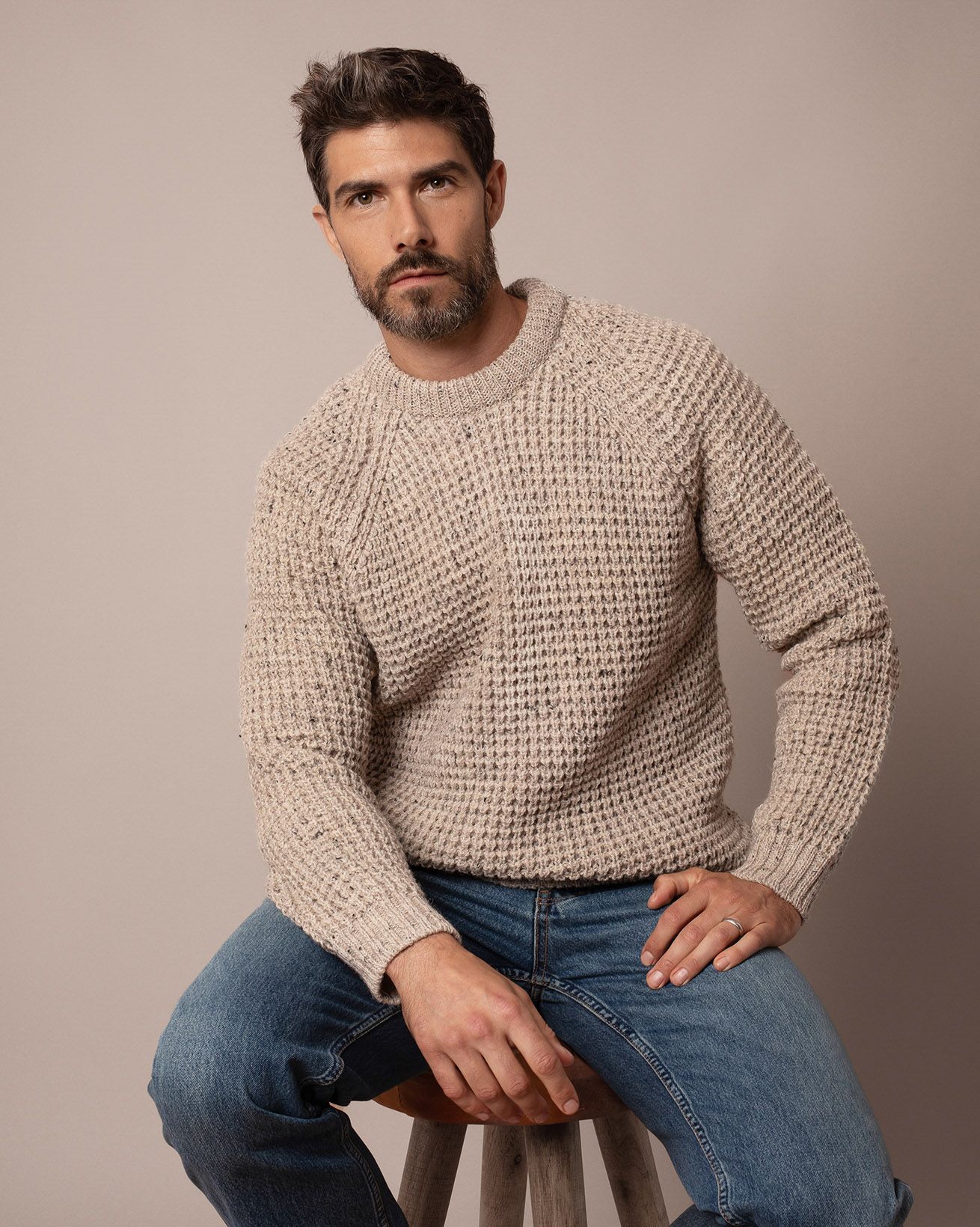 Men's Waffle Stitch Crew
