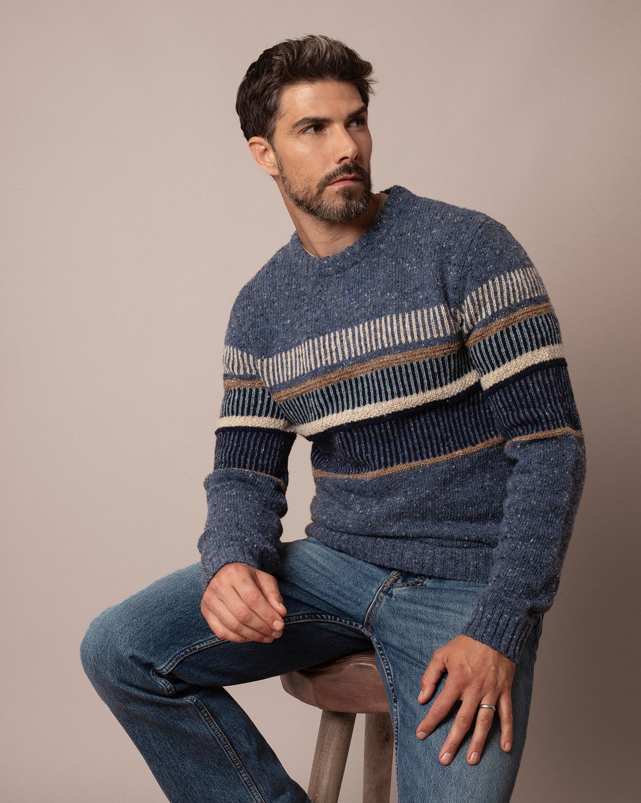 Men's Statement Donegal Jumper