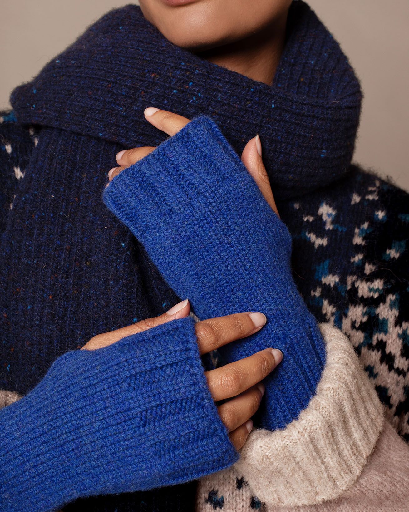 Lambswool Rib Wristwarmers