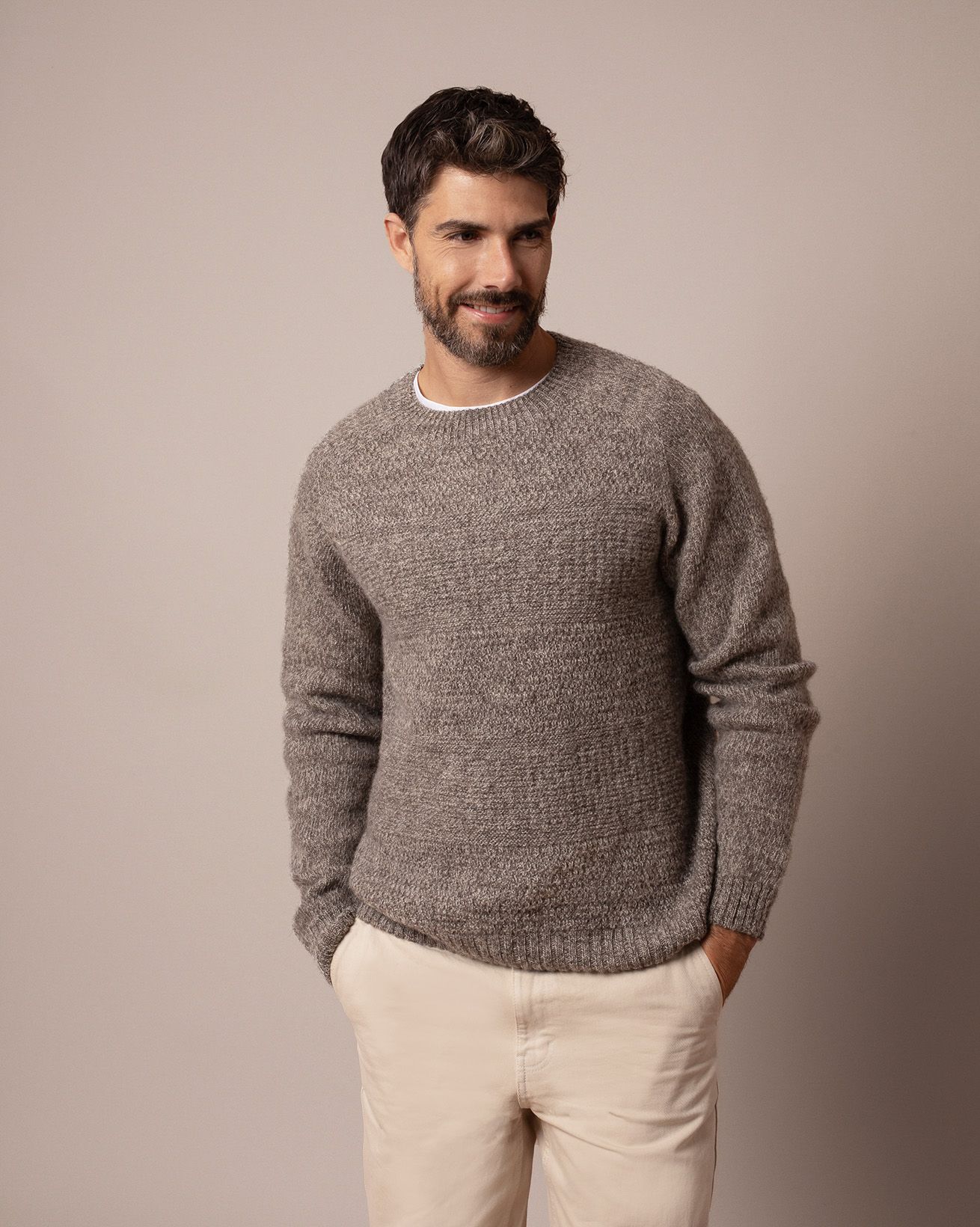 Men's Saddle Shoulder Stitch Detail Jumper