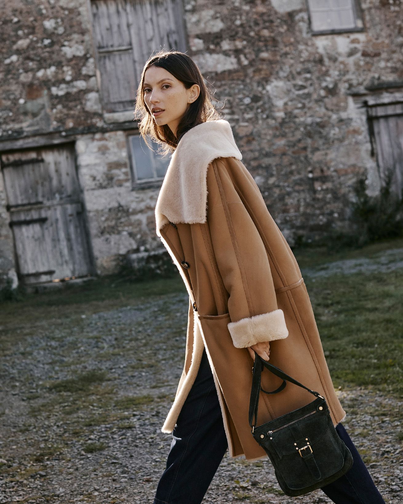 Drape Collar Wrap Coat