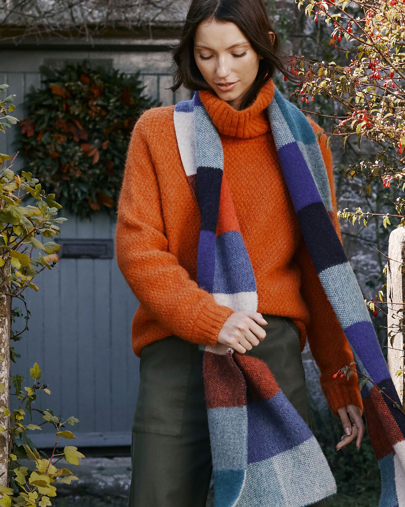 Stitch Detail Roll Neck Jumper