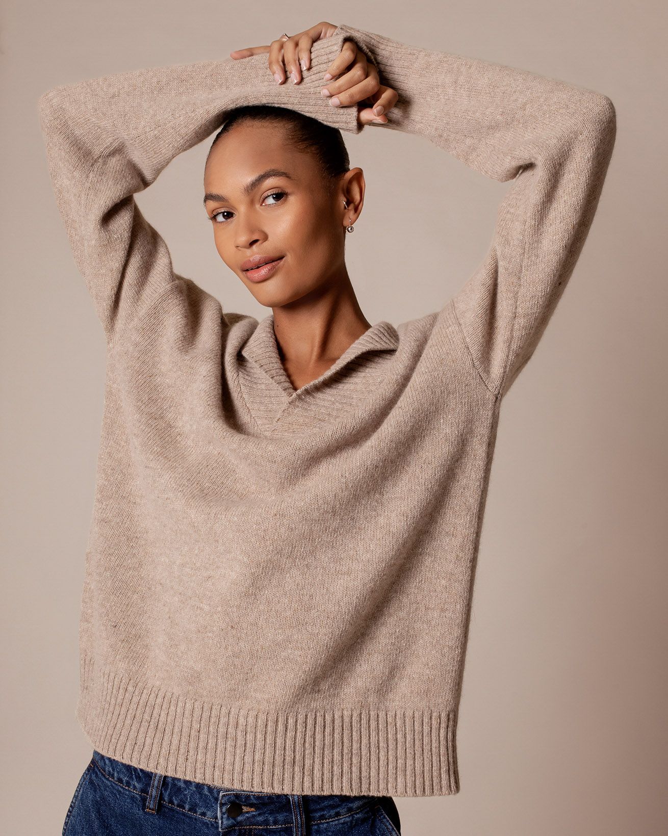 Shawl Collar Slouch Jumper