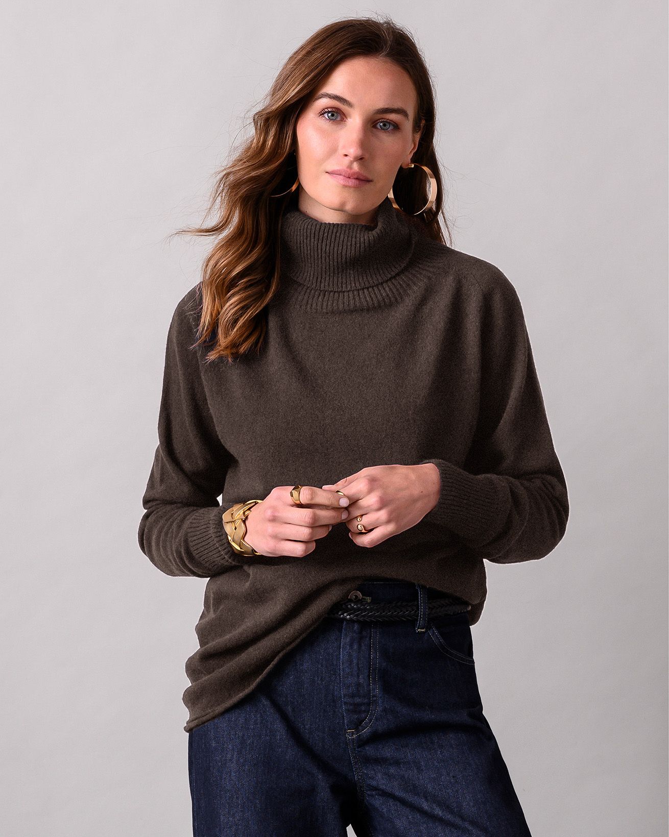 Supersoft Slouch Roll Neck Jumper