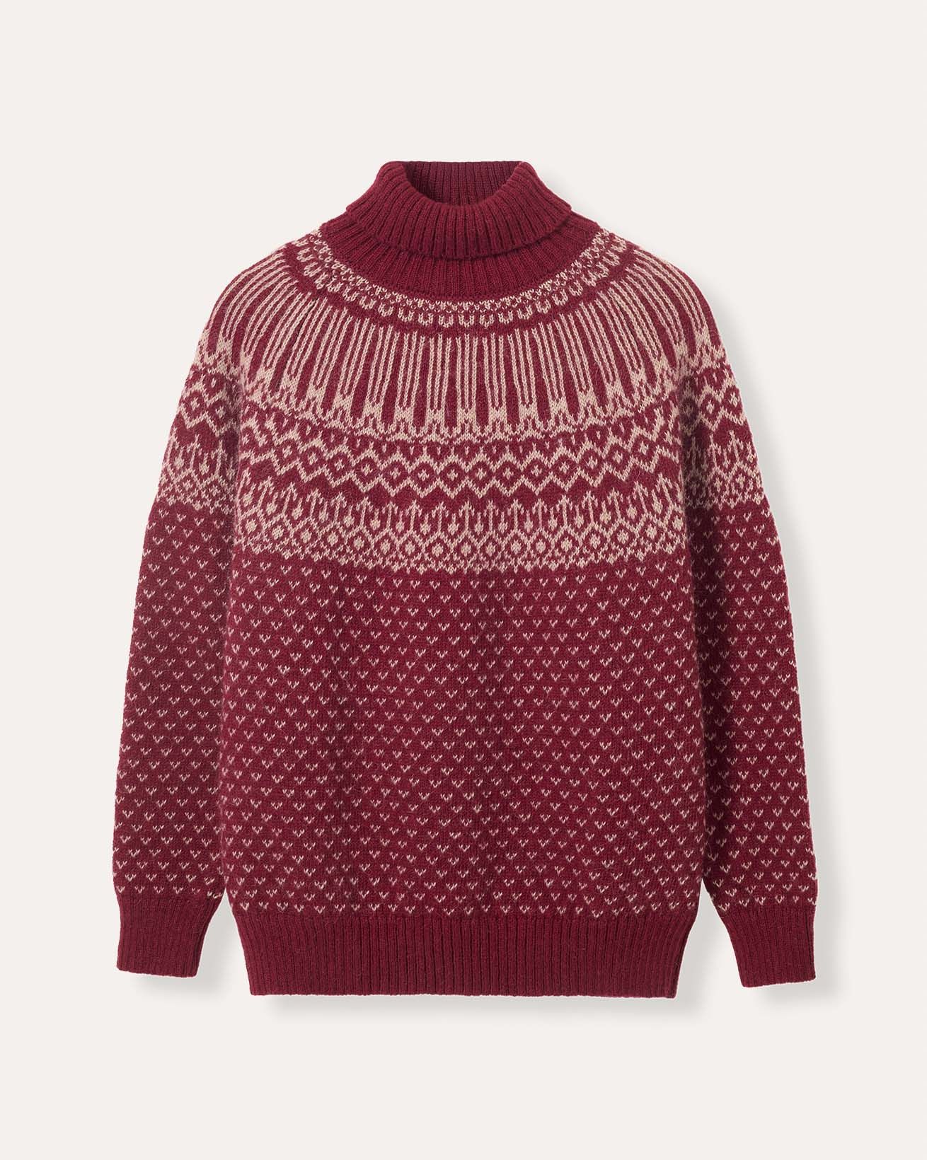 Heritage Fair Isle Roll Neck Jumper