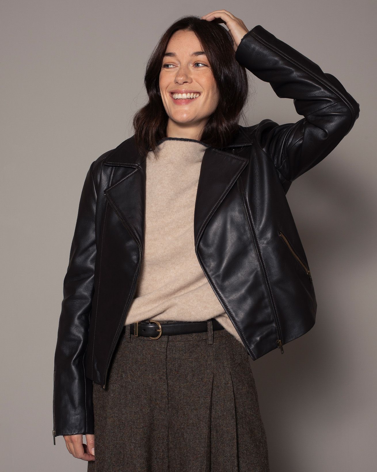 Classic Leather Biker Jacket