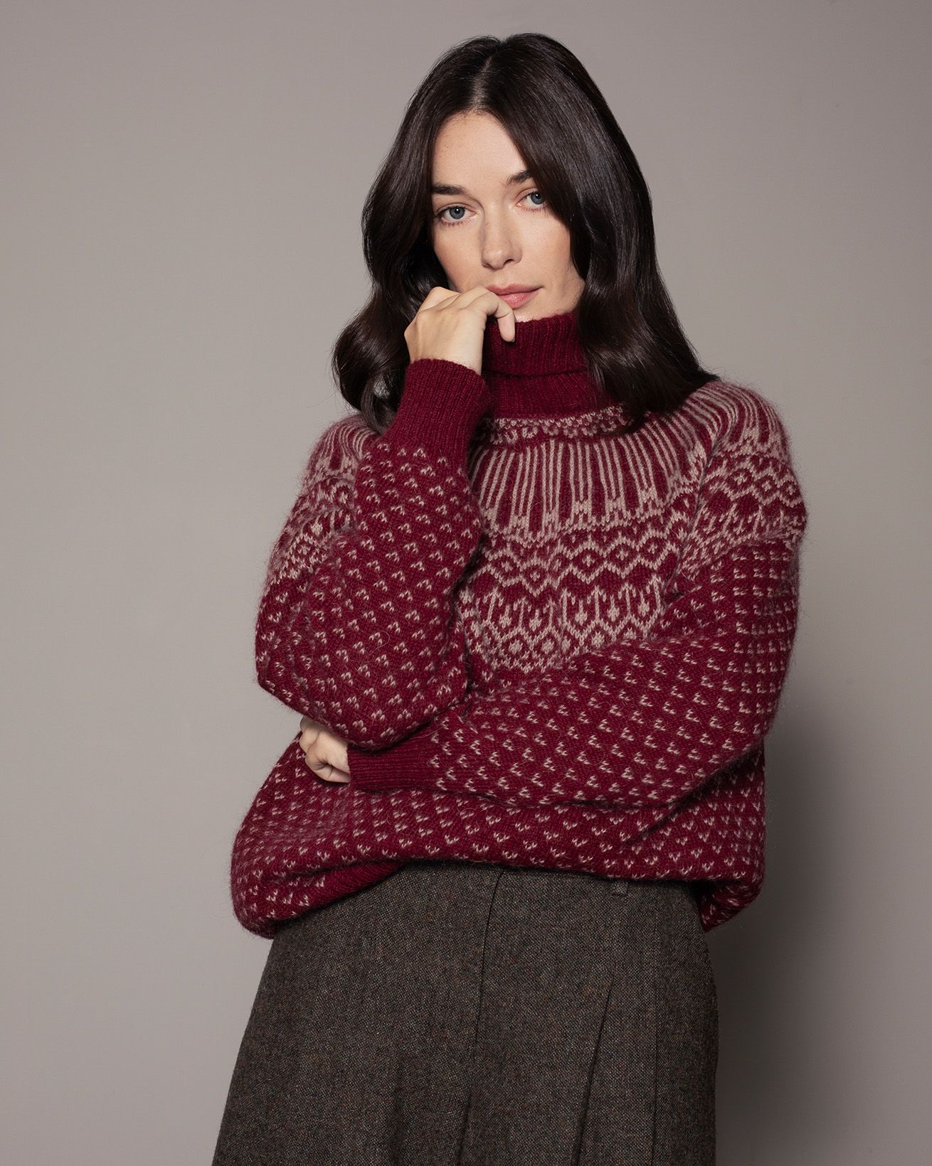 Heritage Fair Isle Roll Neck Jumper