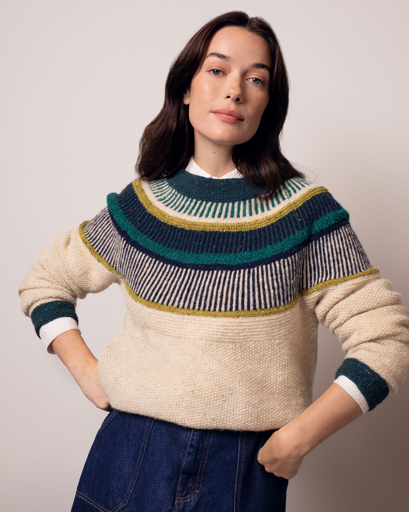 Statement-Pullover aus Donegal-Wolle