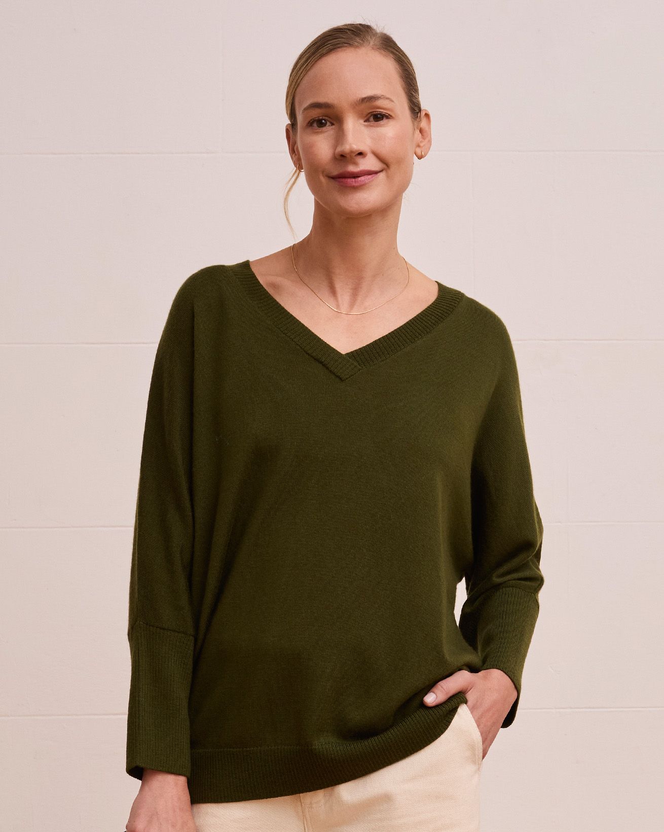 Merino Slouchy V Neck Jumper