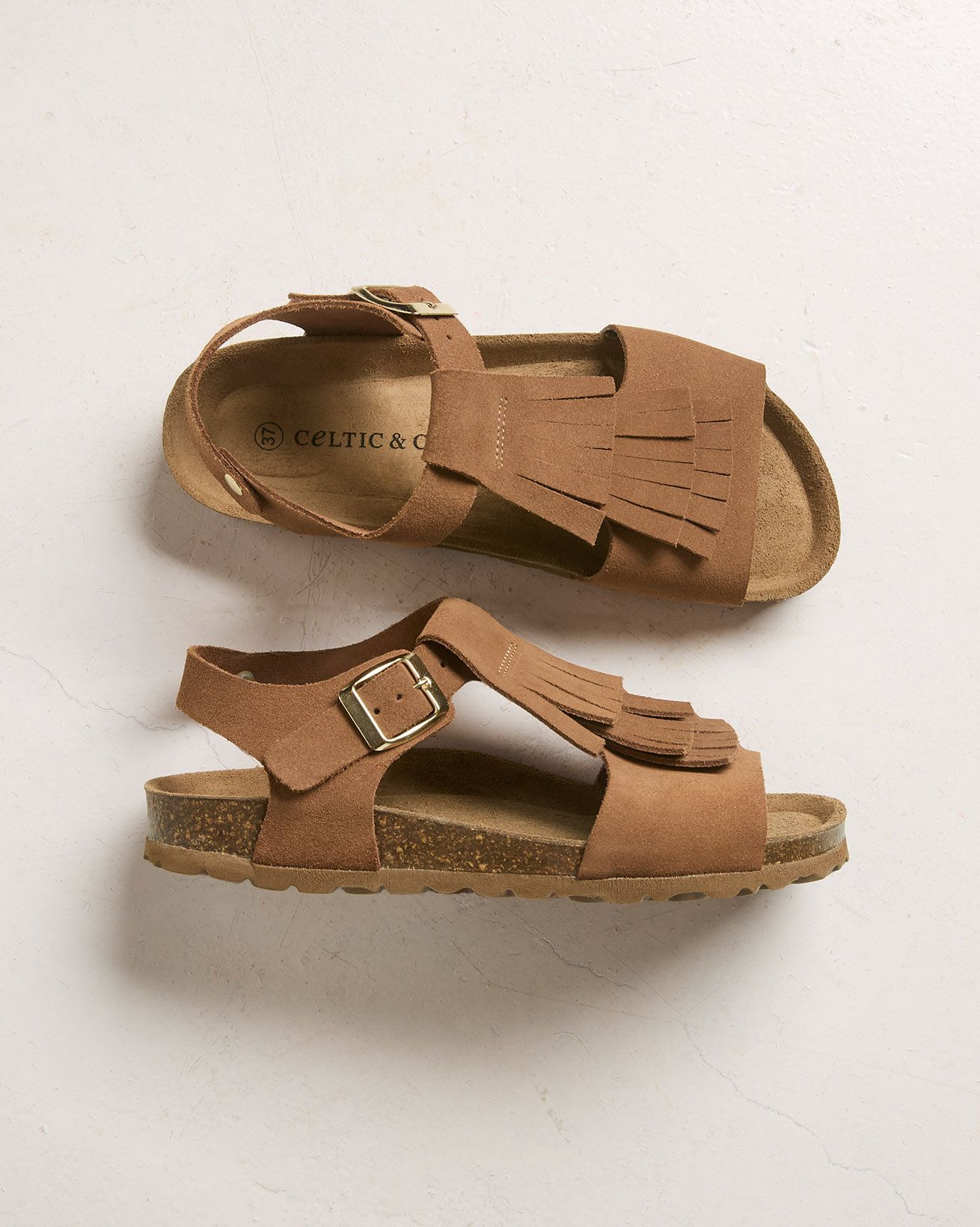 Fringe Suede Sandals