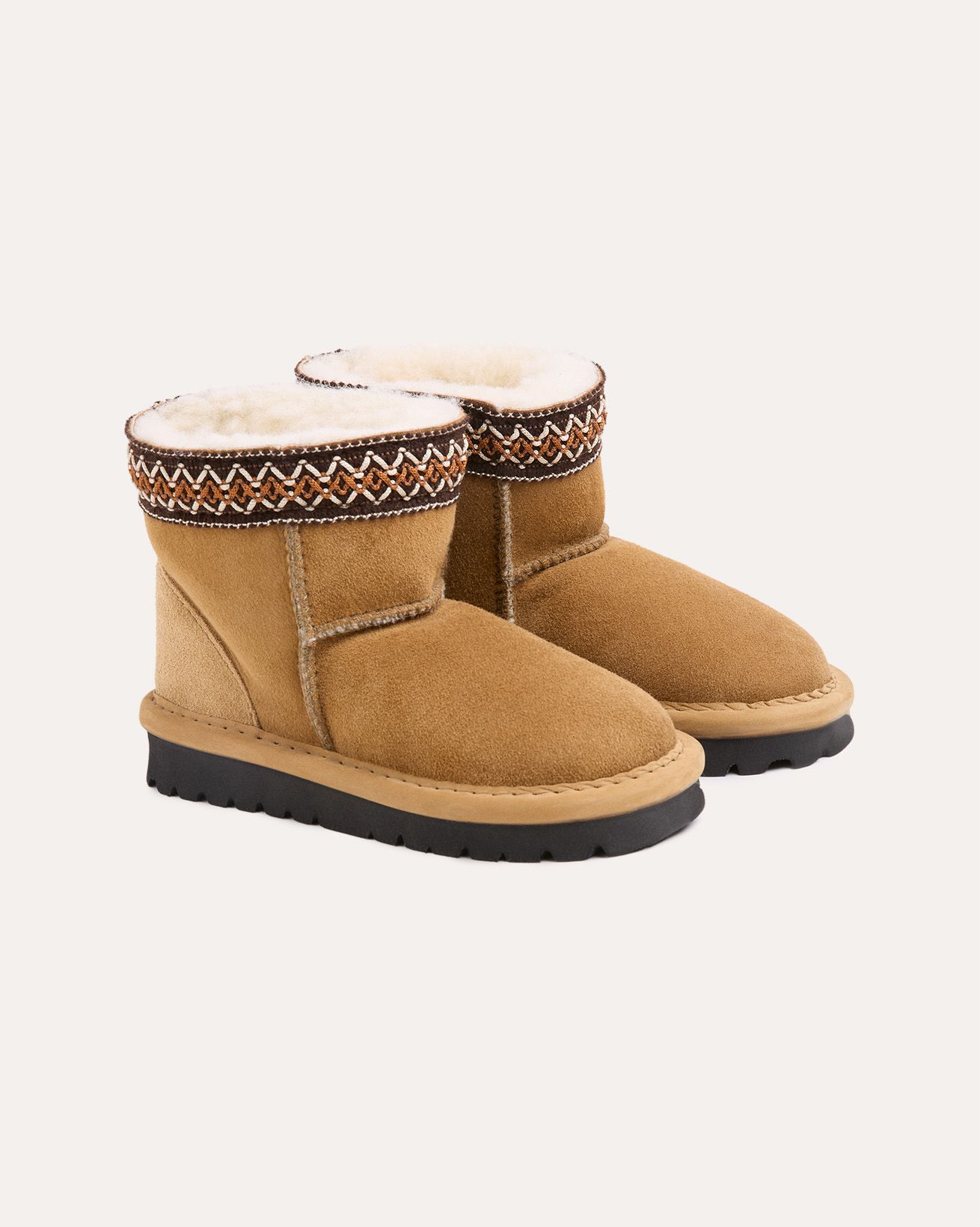 Kid's Braid Trim Shortie Boots 