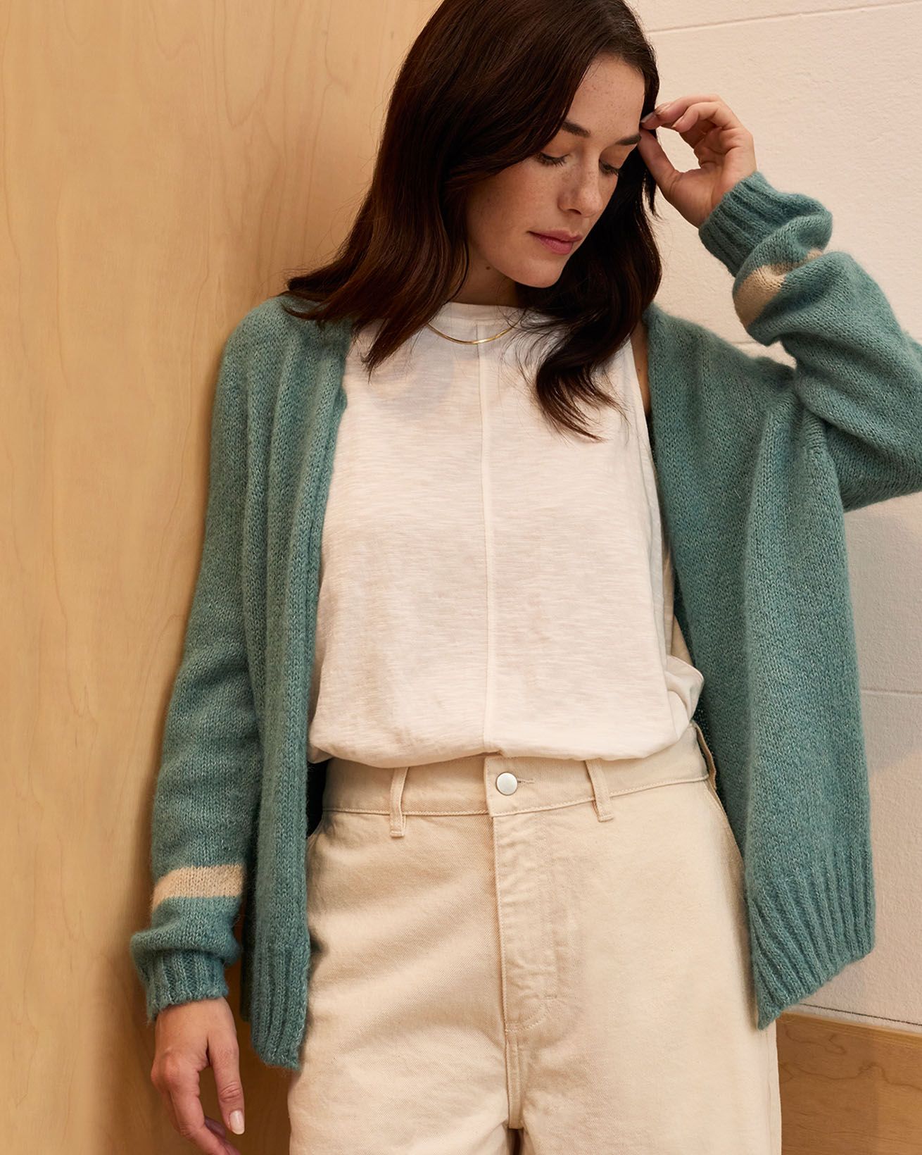 Alpaca / Cotton Slouch Cardigan