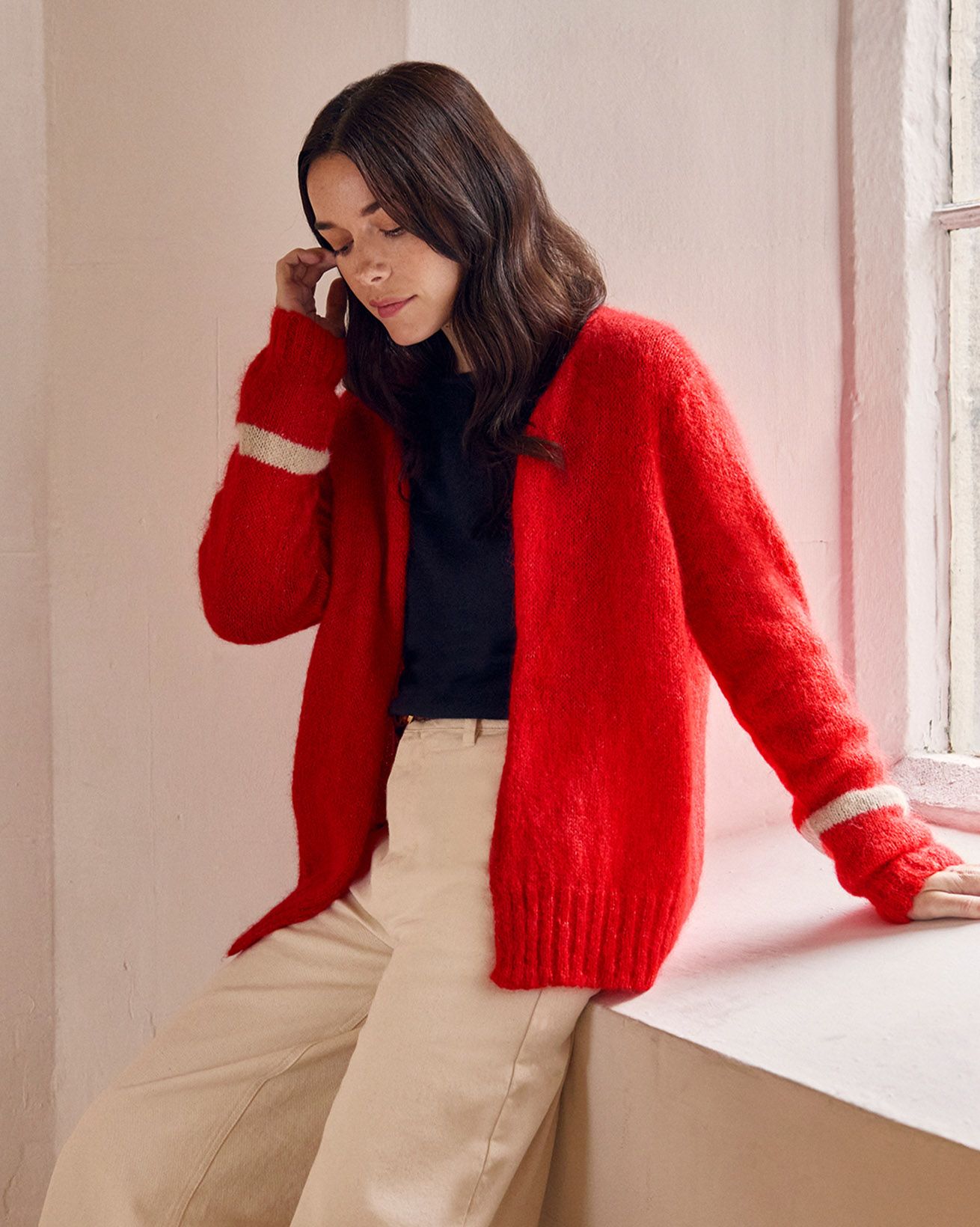 Alpaca Blend Slouch Cardigan