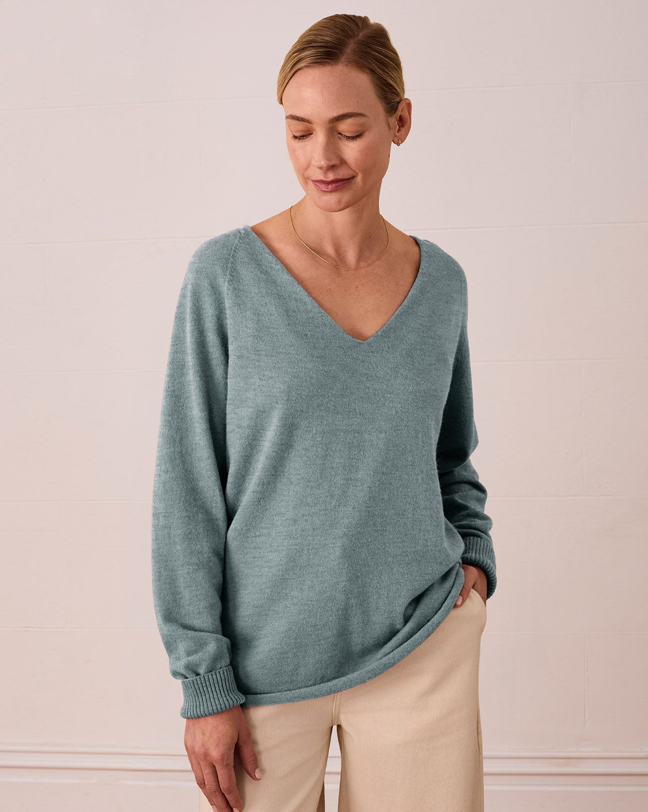 Supersoft Slouch V Neck Jumper