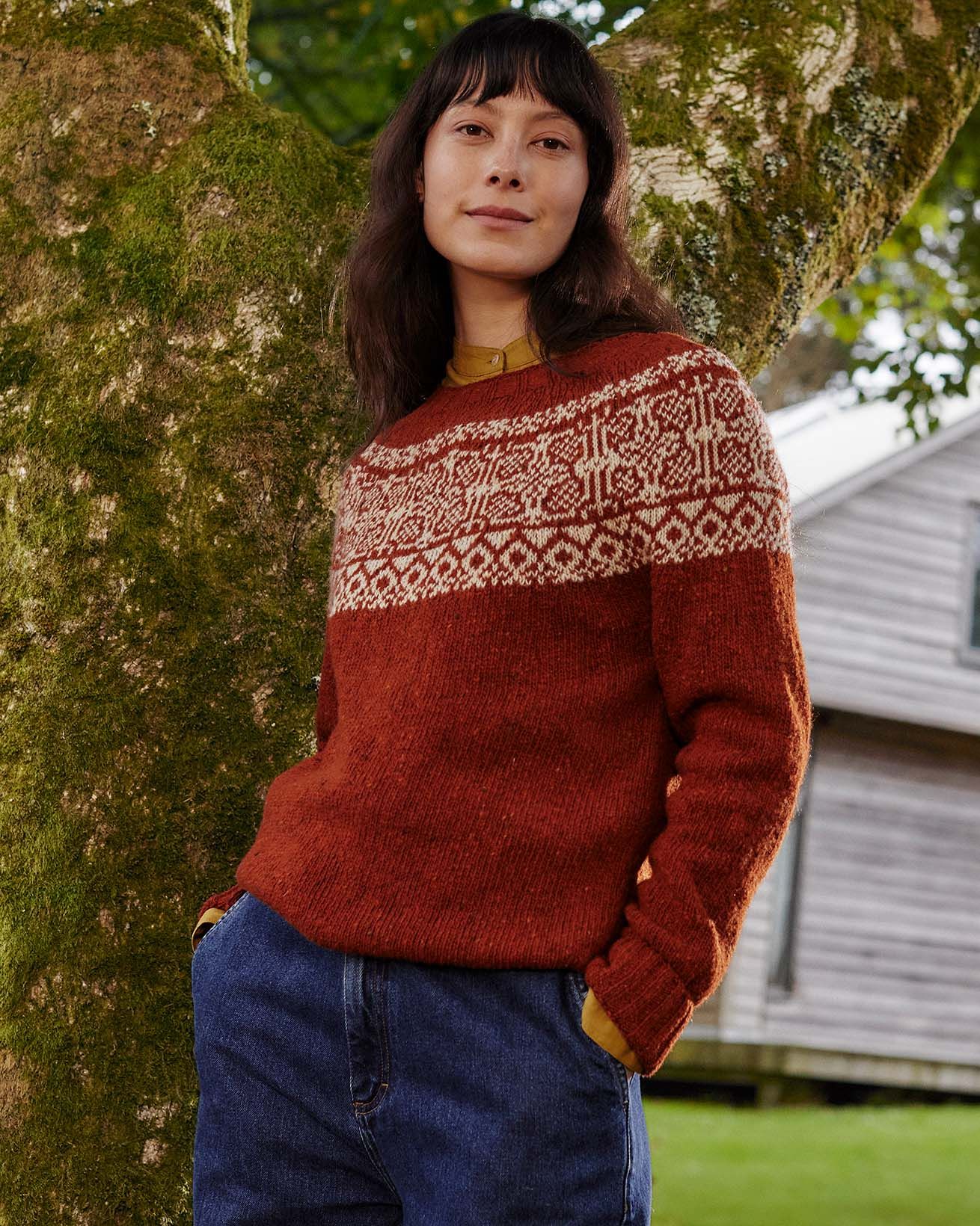 Donegal Vintage Jacquard Jumper
