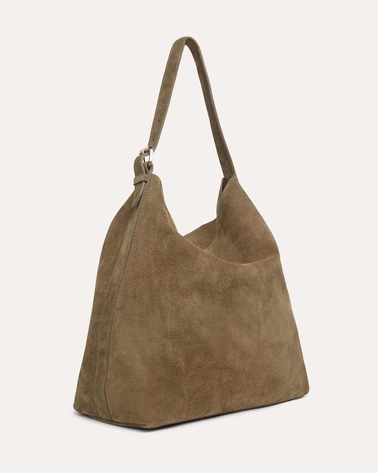 Suede Slouchy Shoulder Bag