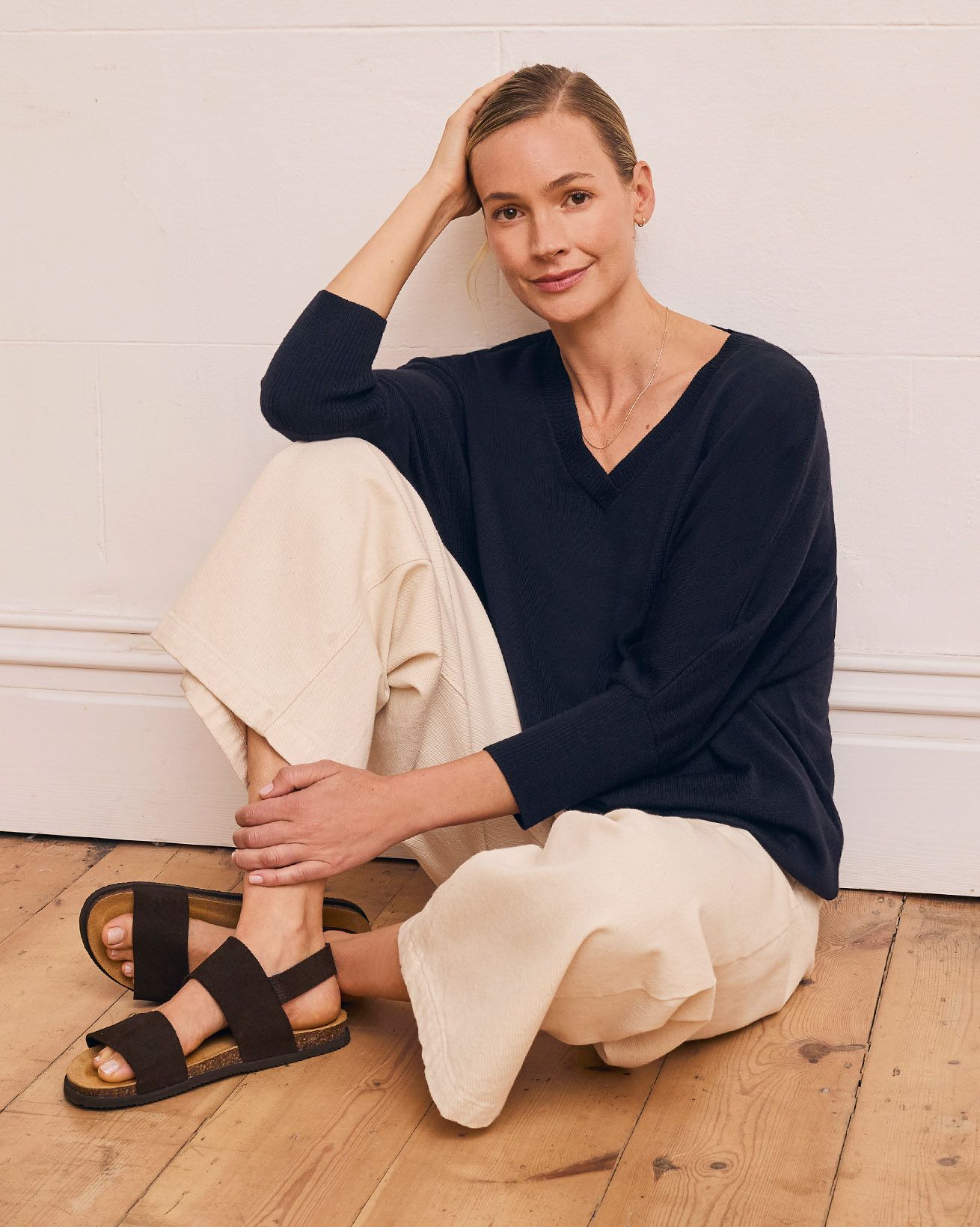 Merino Slouchy V Neck Jumper