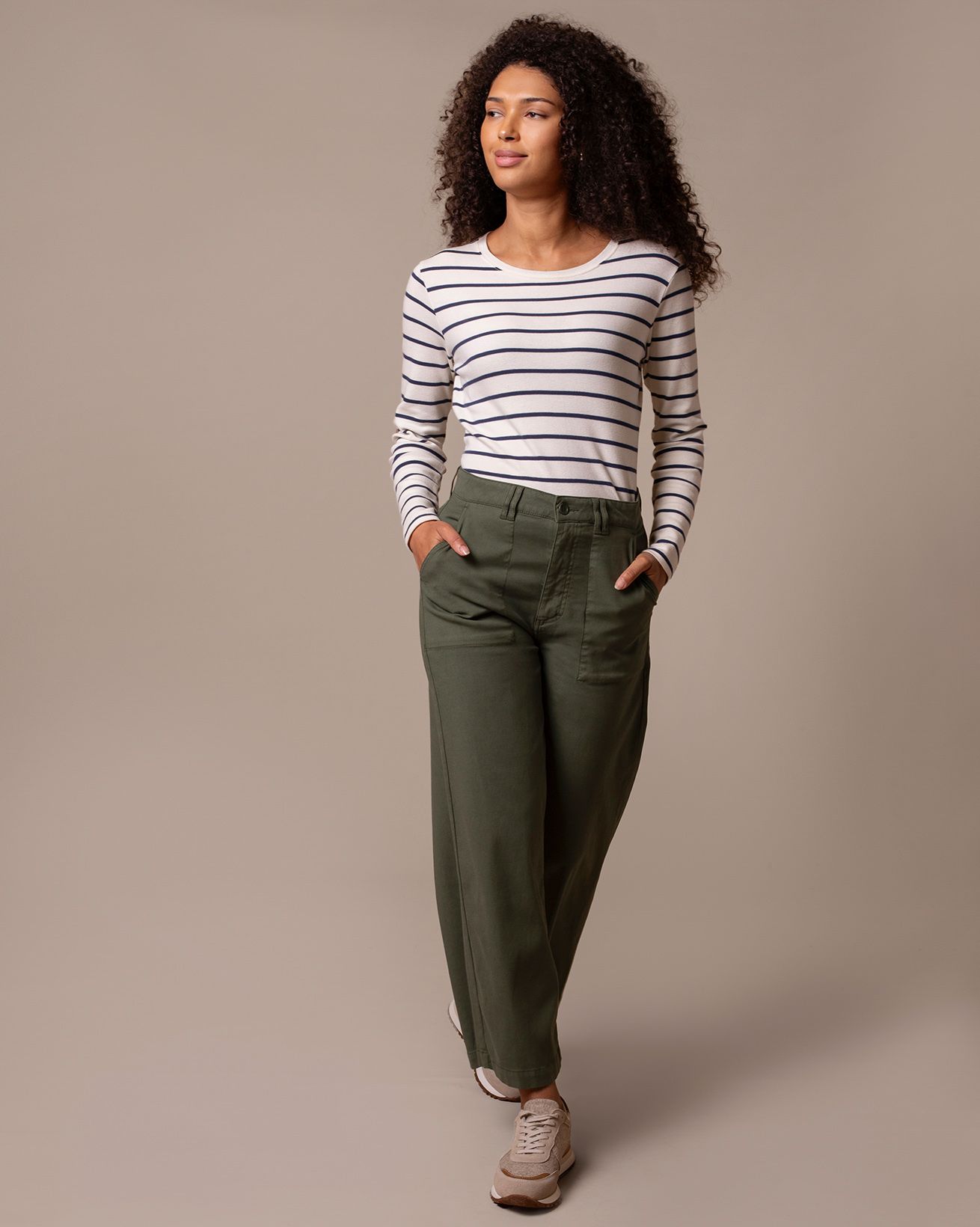 Wide Leg Cropped Trousers