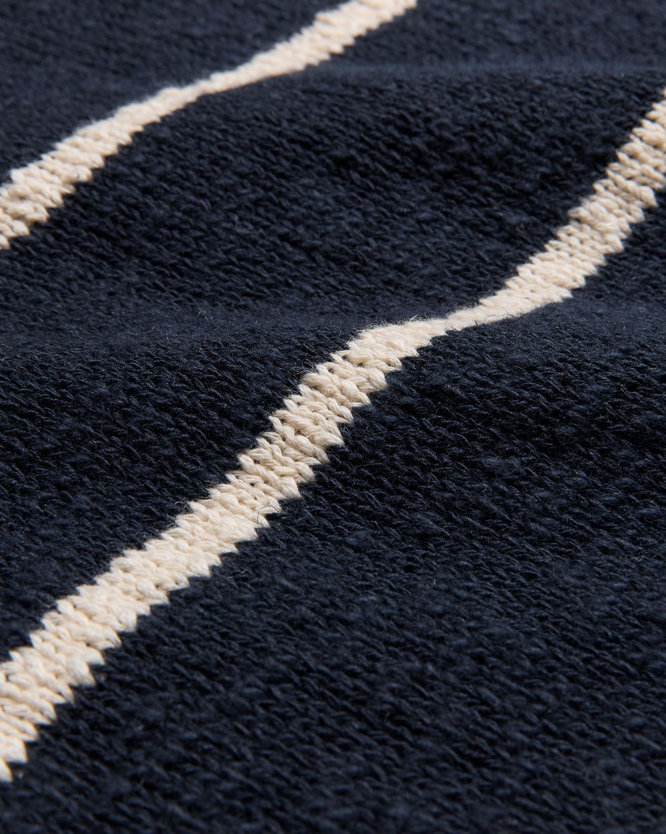 Linen Blend Stripe Boat Neck Jumper