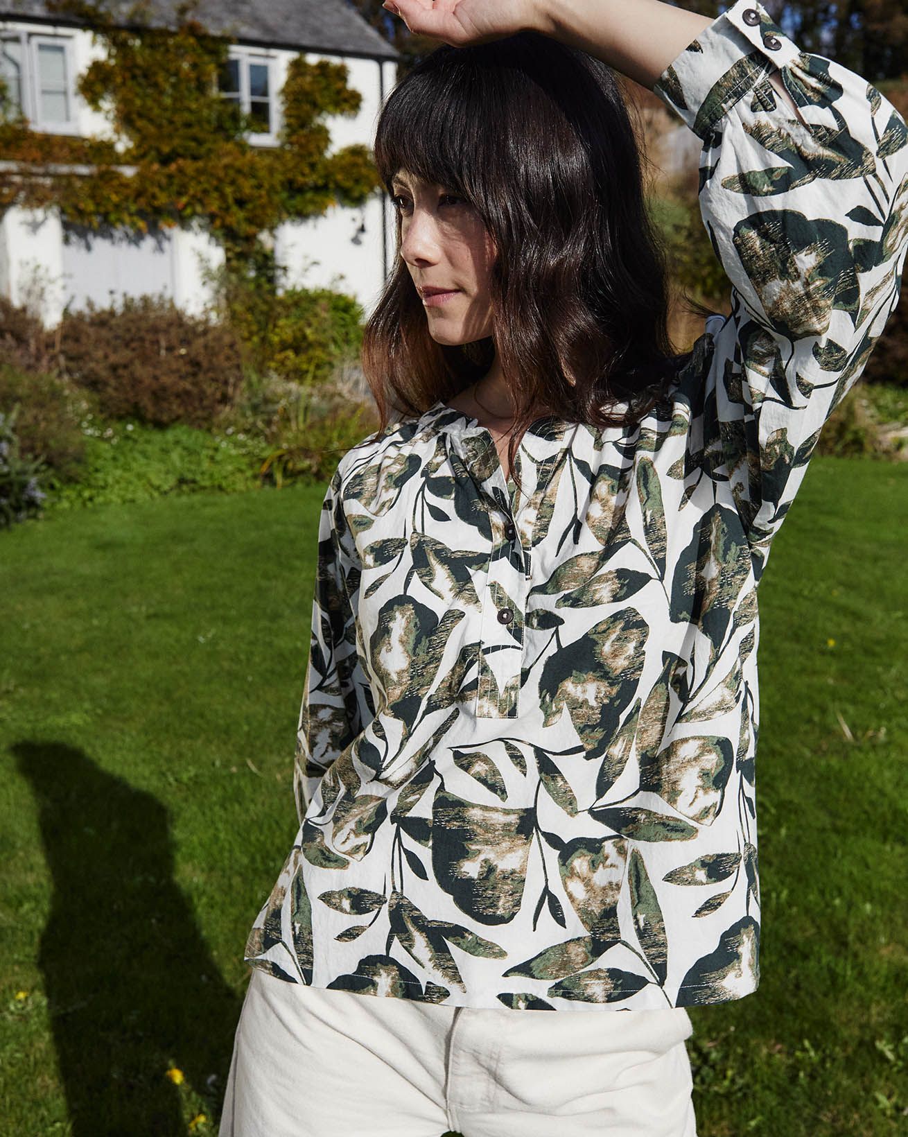 Gathered Woven Blouse