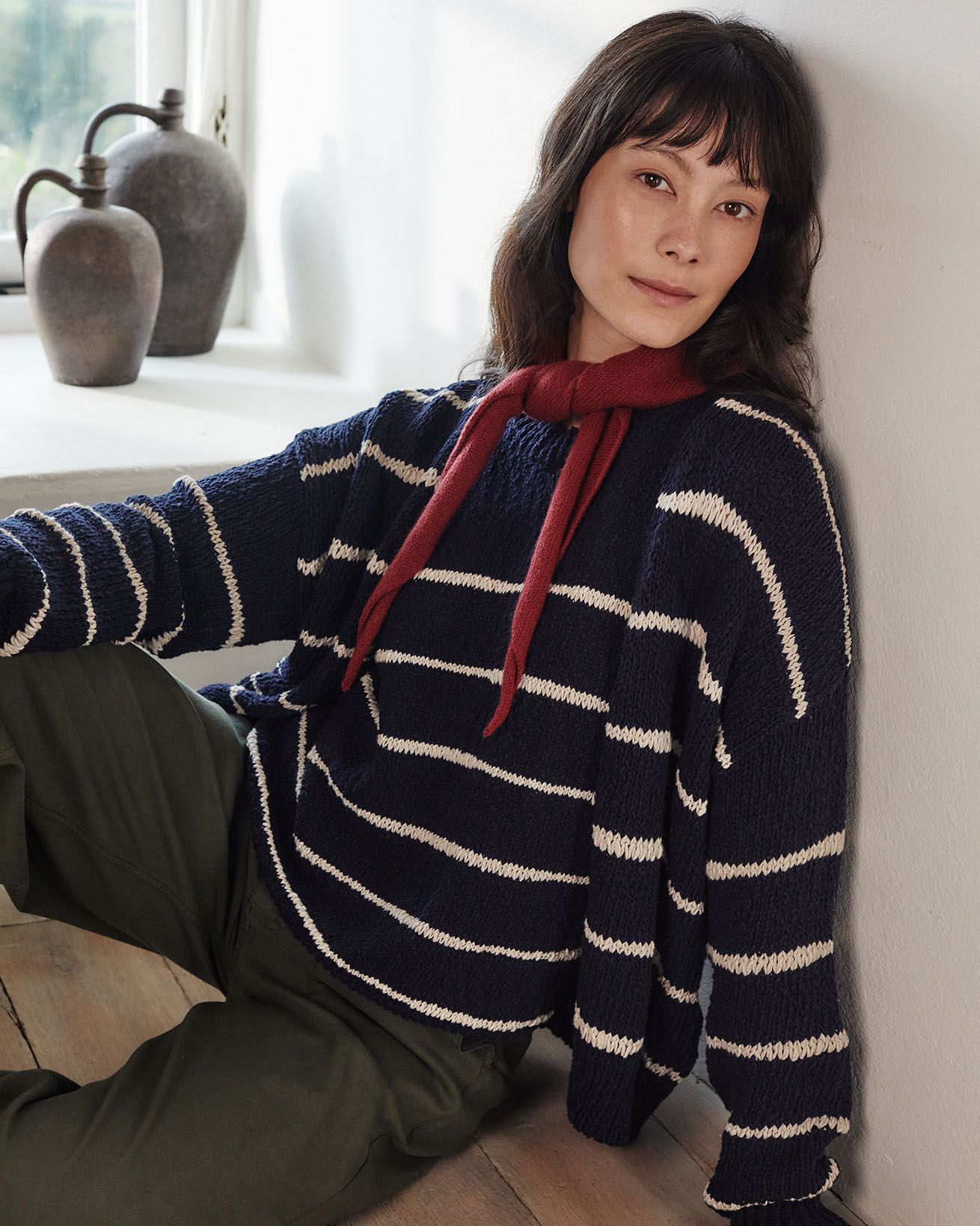 Linen Blend Drop Stitch Cardigan