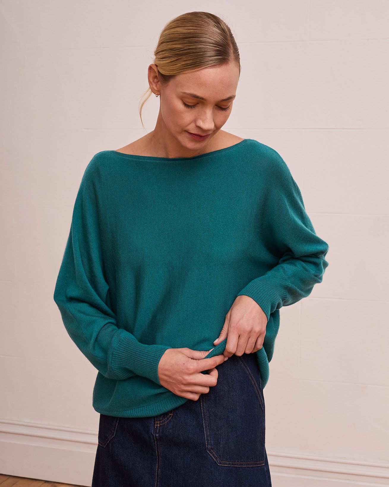 Merino Blend Fine Knit Dolman Jumper