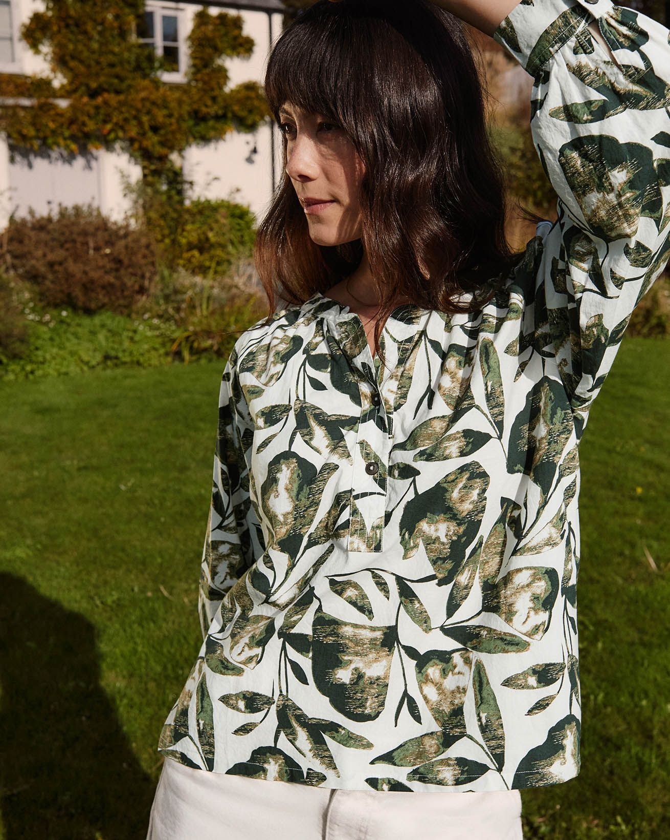 Gathered Woven Blouse