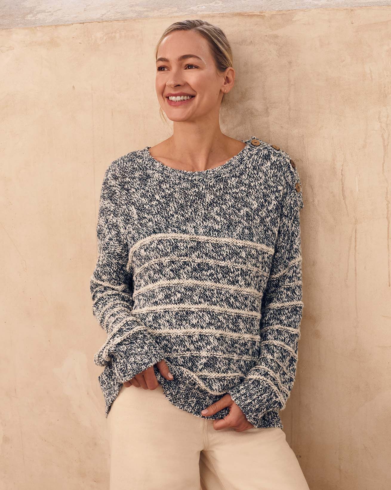 Linen Blend Breton Jumper