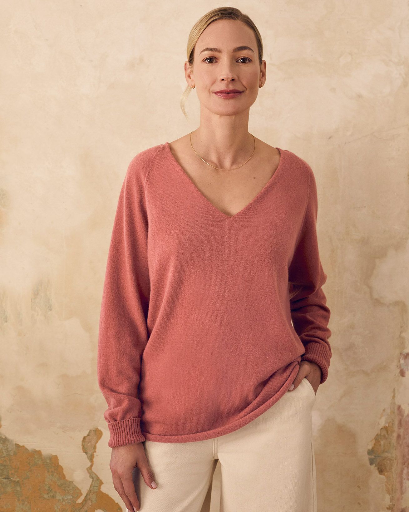 Supersoft Slouch V Neck Jumper
