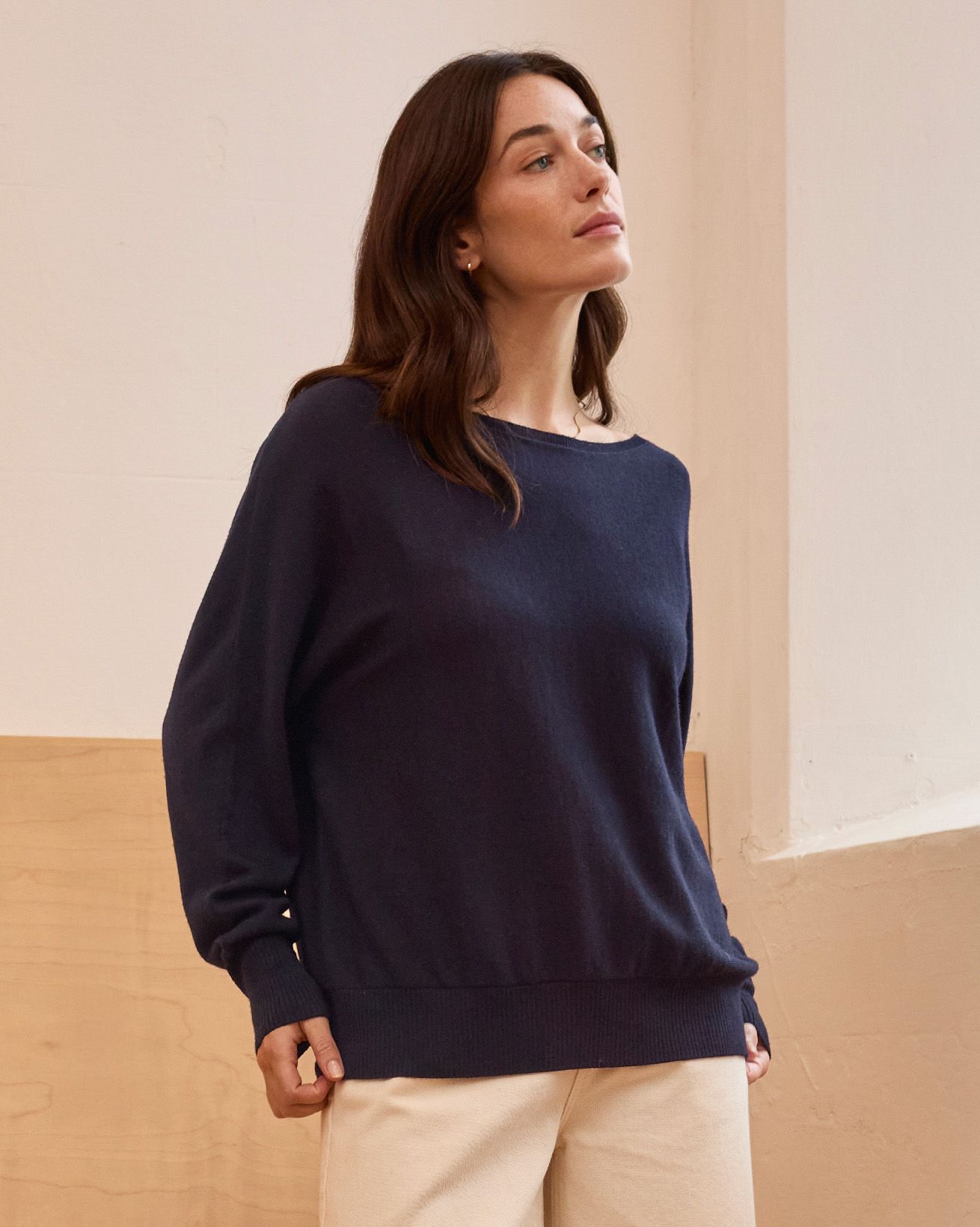 Merino Blend Fine Knit Dolman Jumper