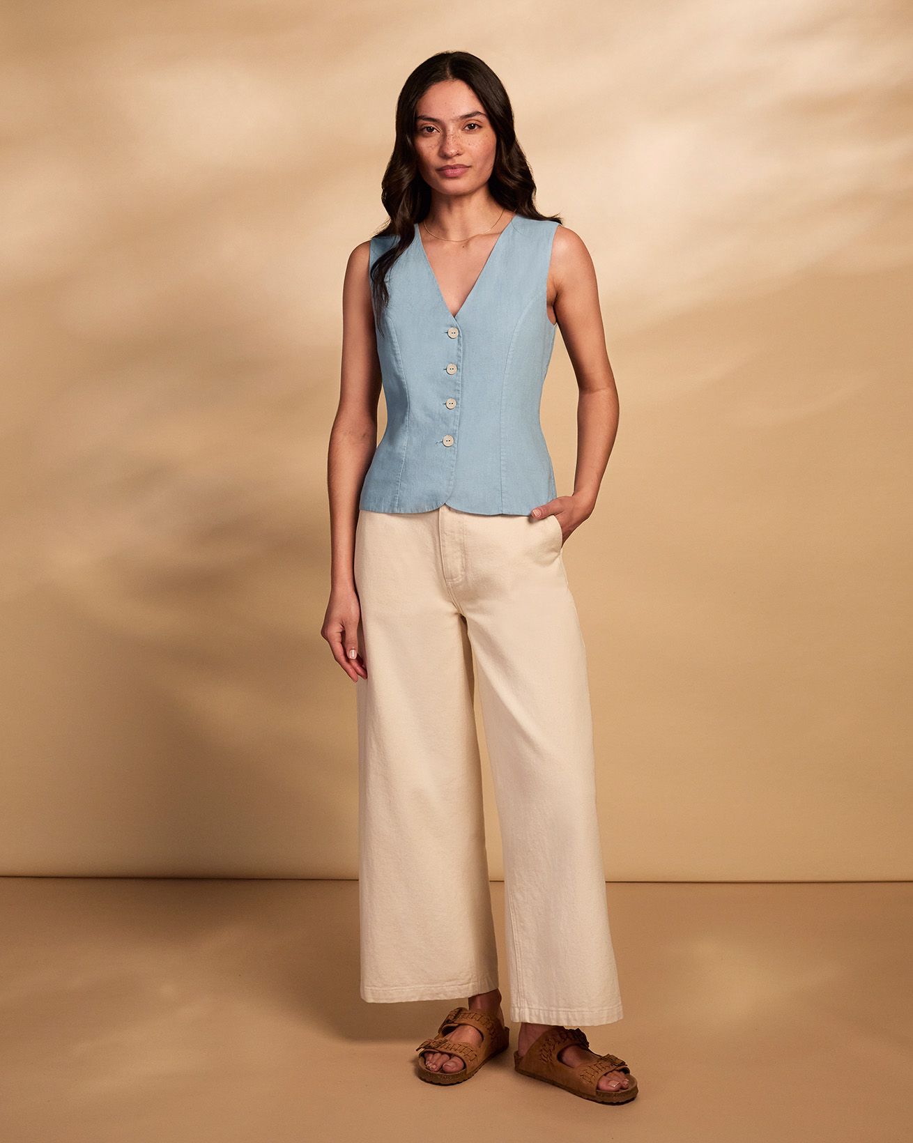 Wide Leg Cropped Jeans