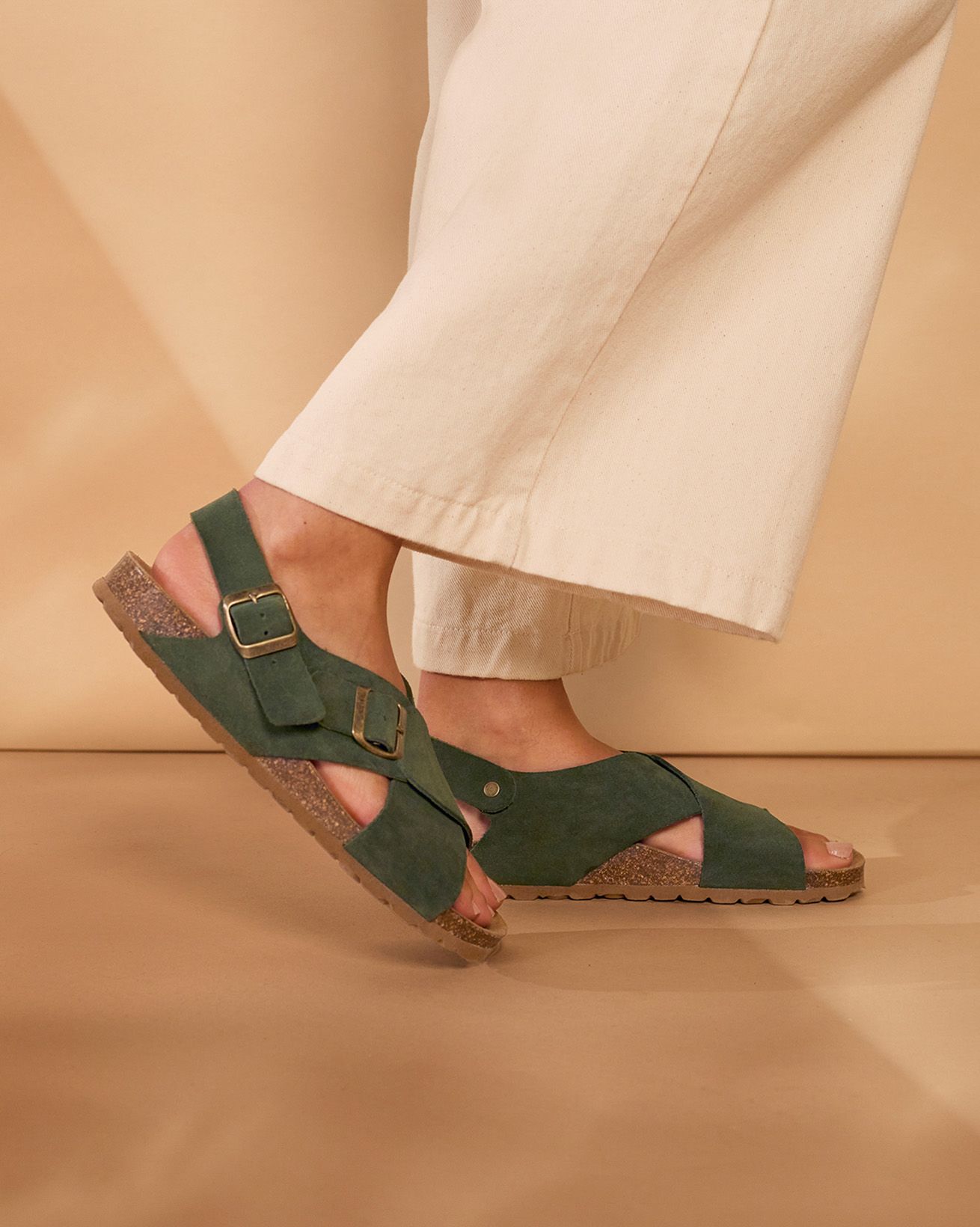 Crossover Buckle Sandals