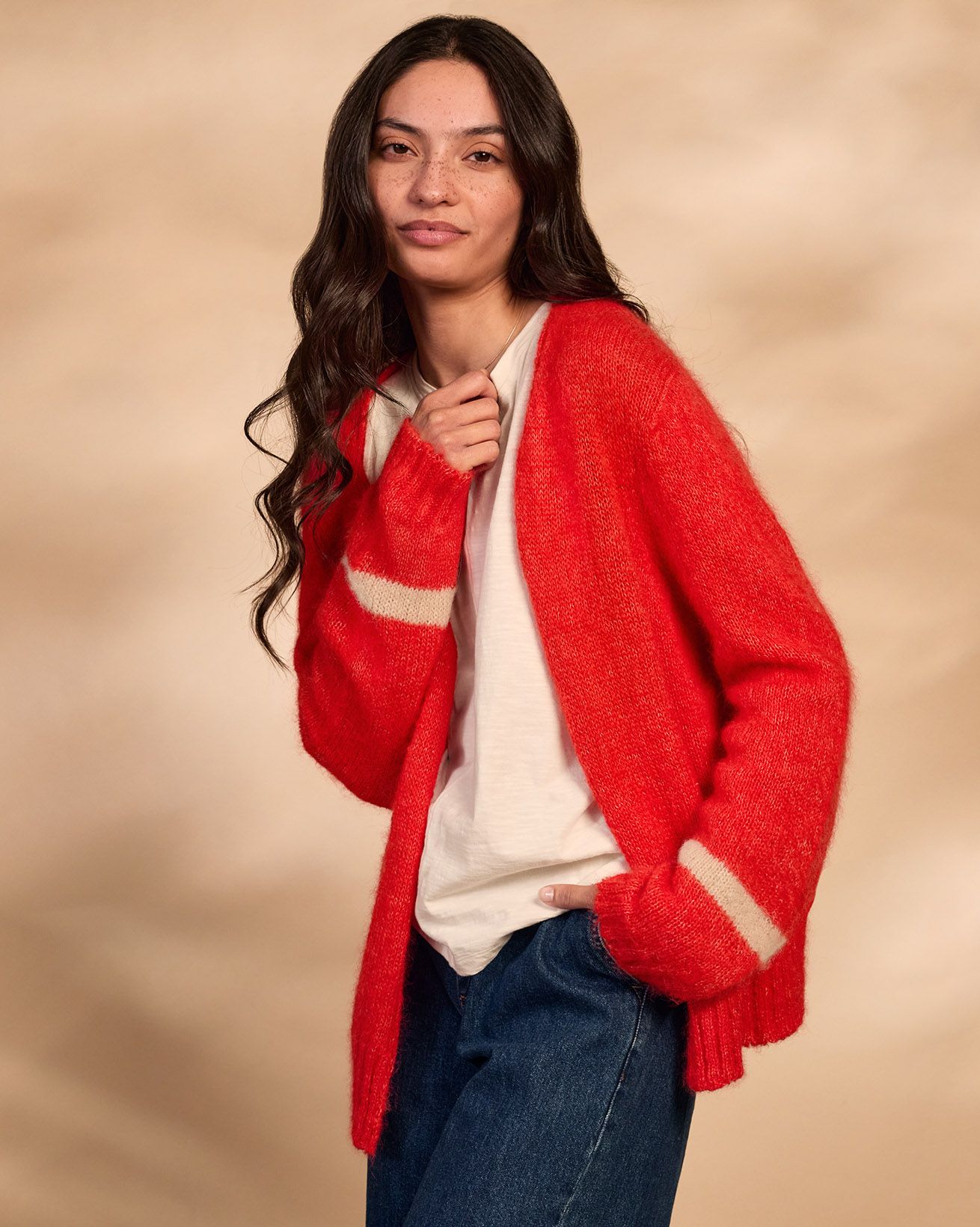 Alpaca / Cotton Slouch Cardigan