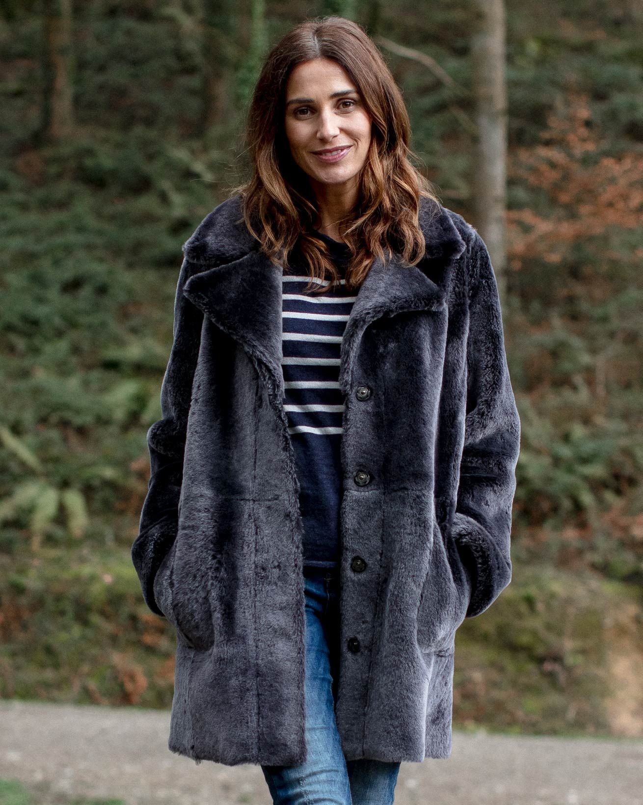 Stadtmantel aus Schaffell