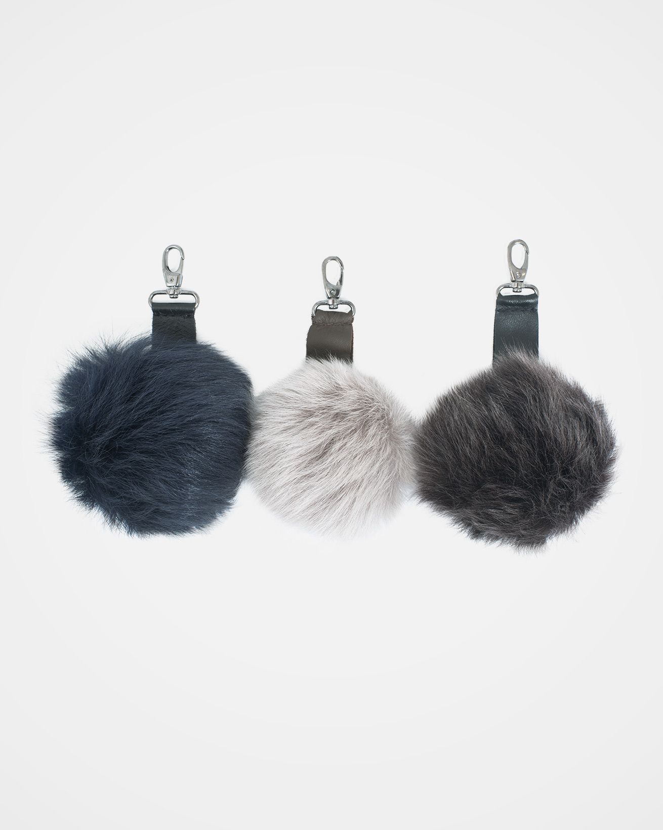 Schlüsselanhänger mit Bommel aus Toskana-Schaffell