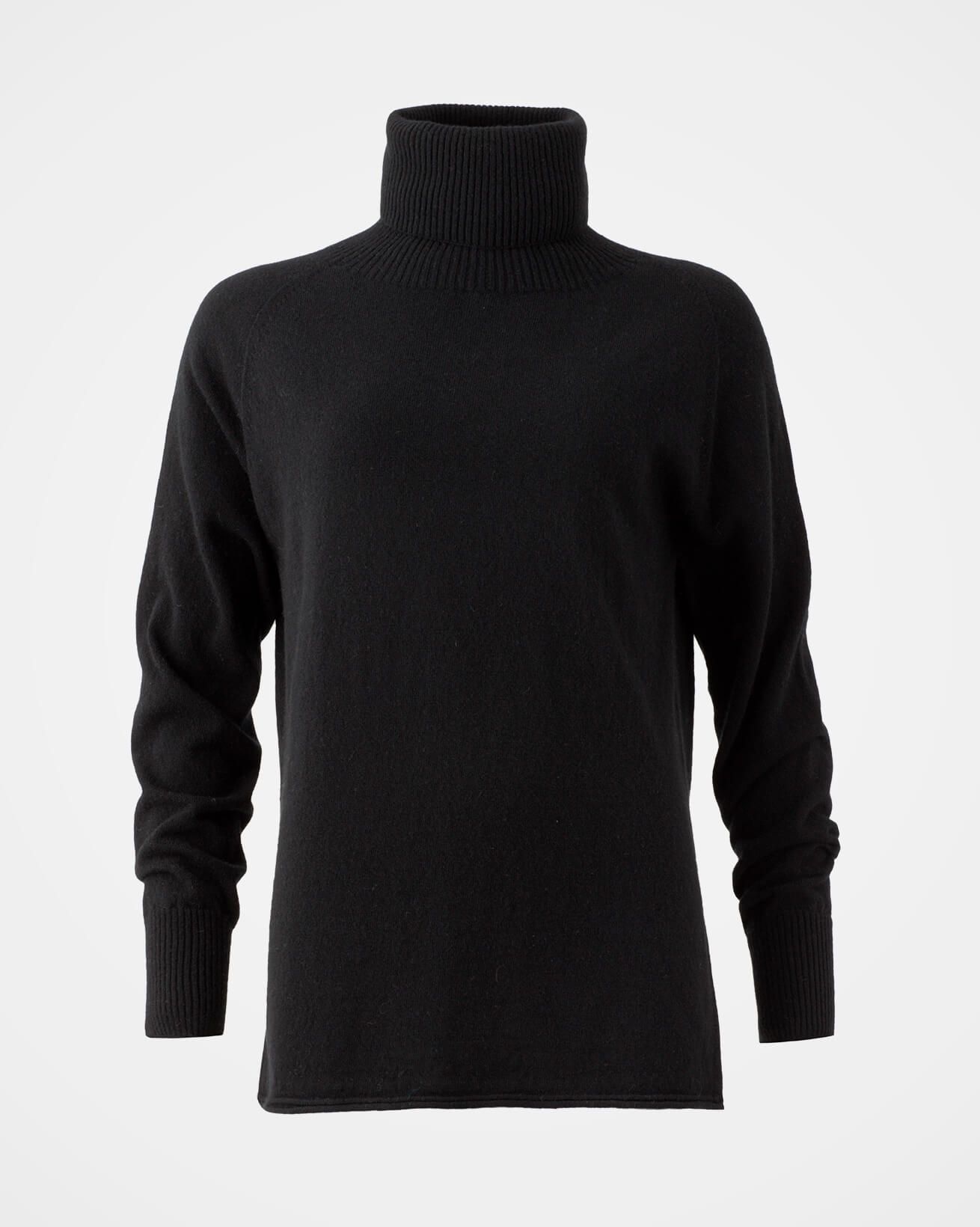 Geelong Slouch Roll Neck / Black / M