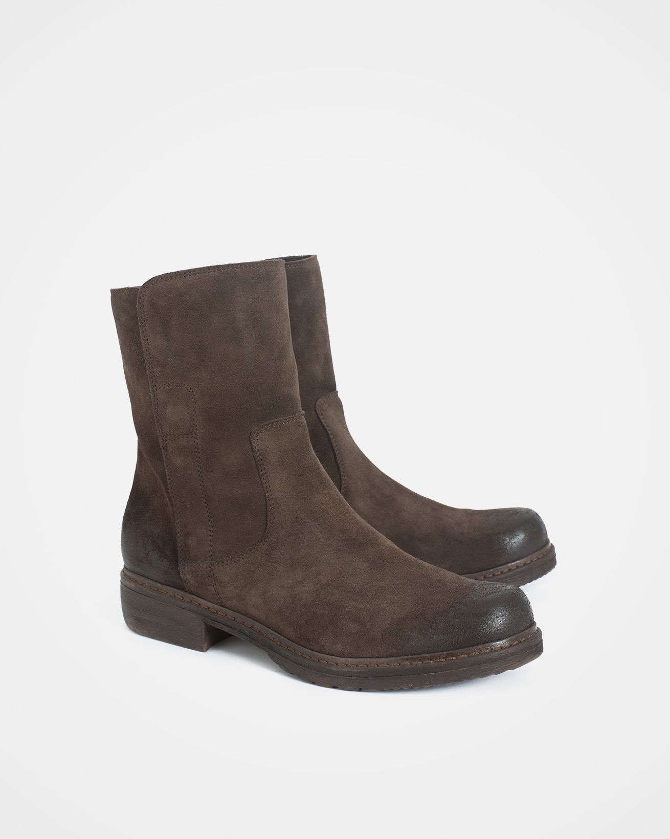 Essential Leather Ankle Boots - Size 37 - Chocolate - 1741