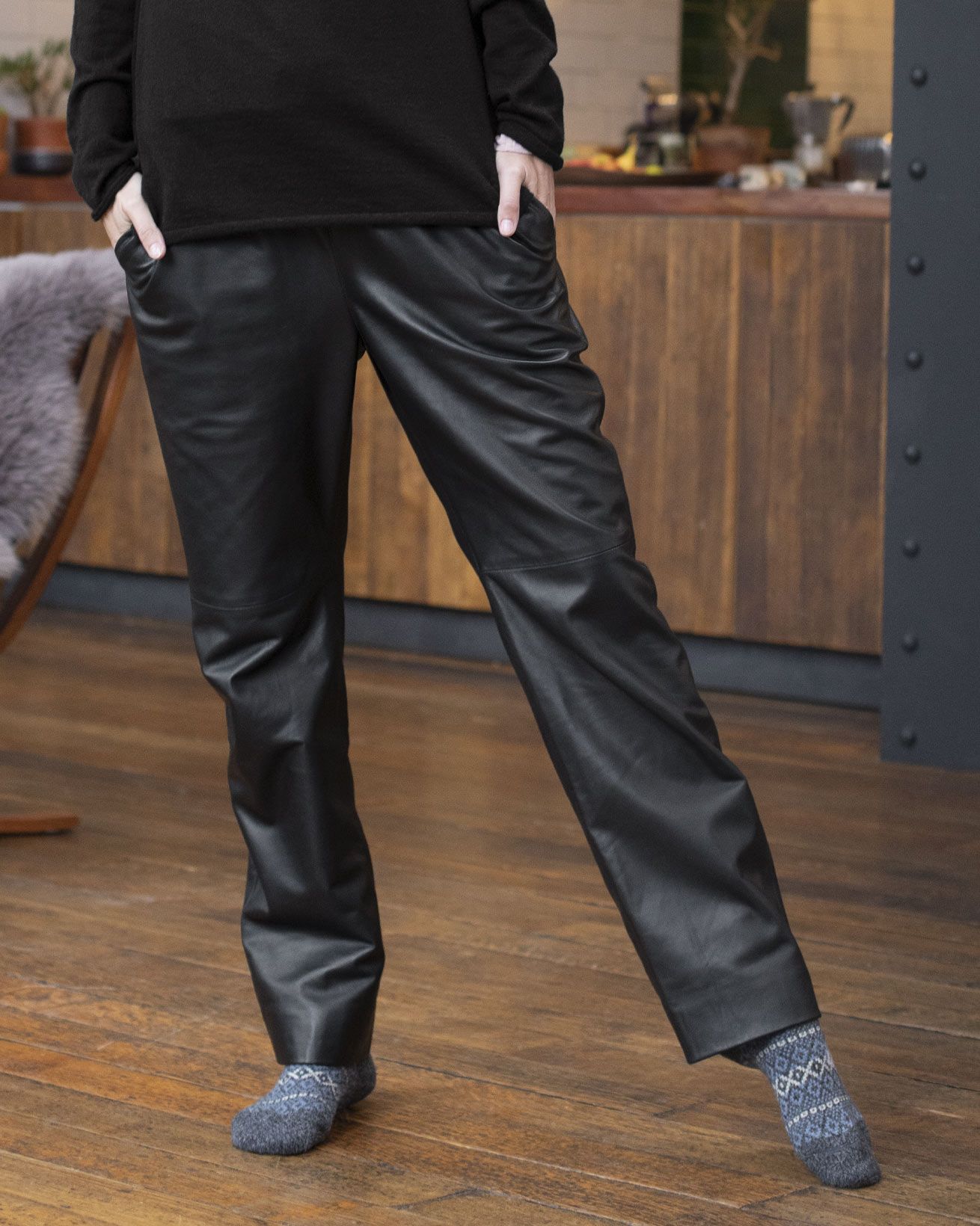 Leather Joggers