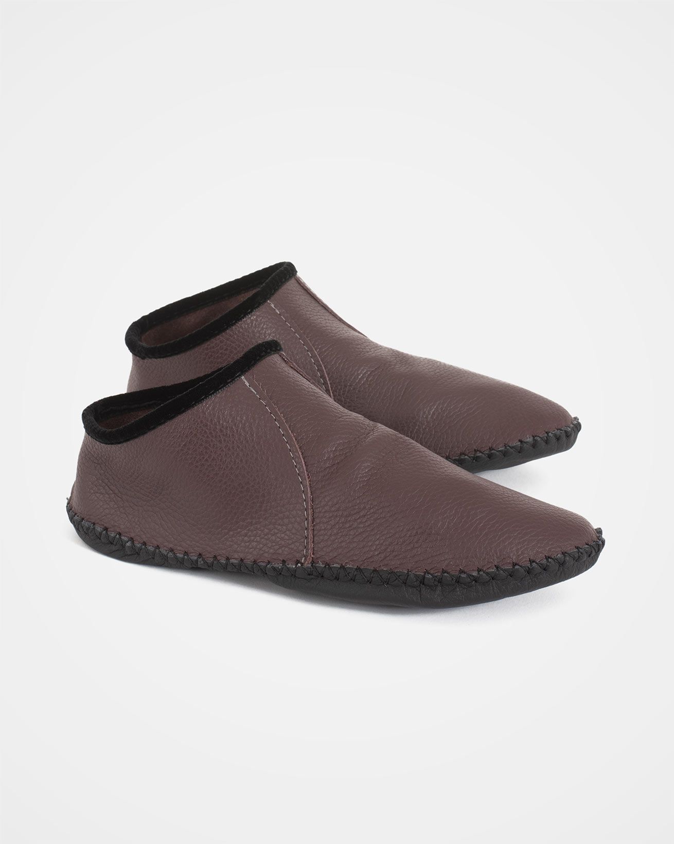 Babouchka en cuir