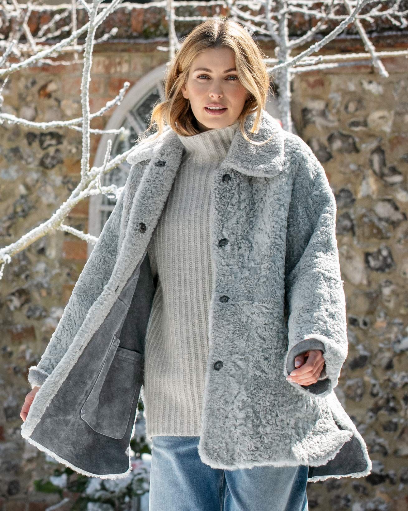 Reversible Persian Curly Cape Coat