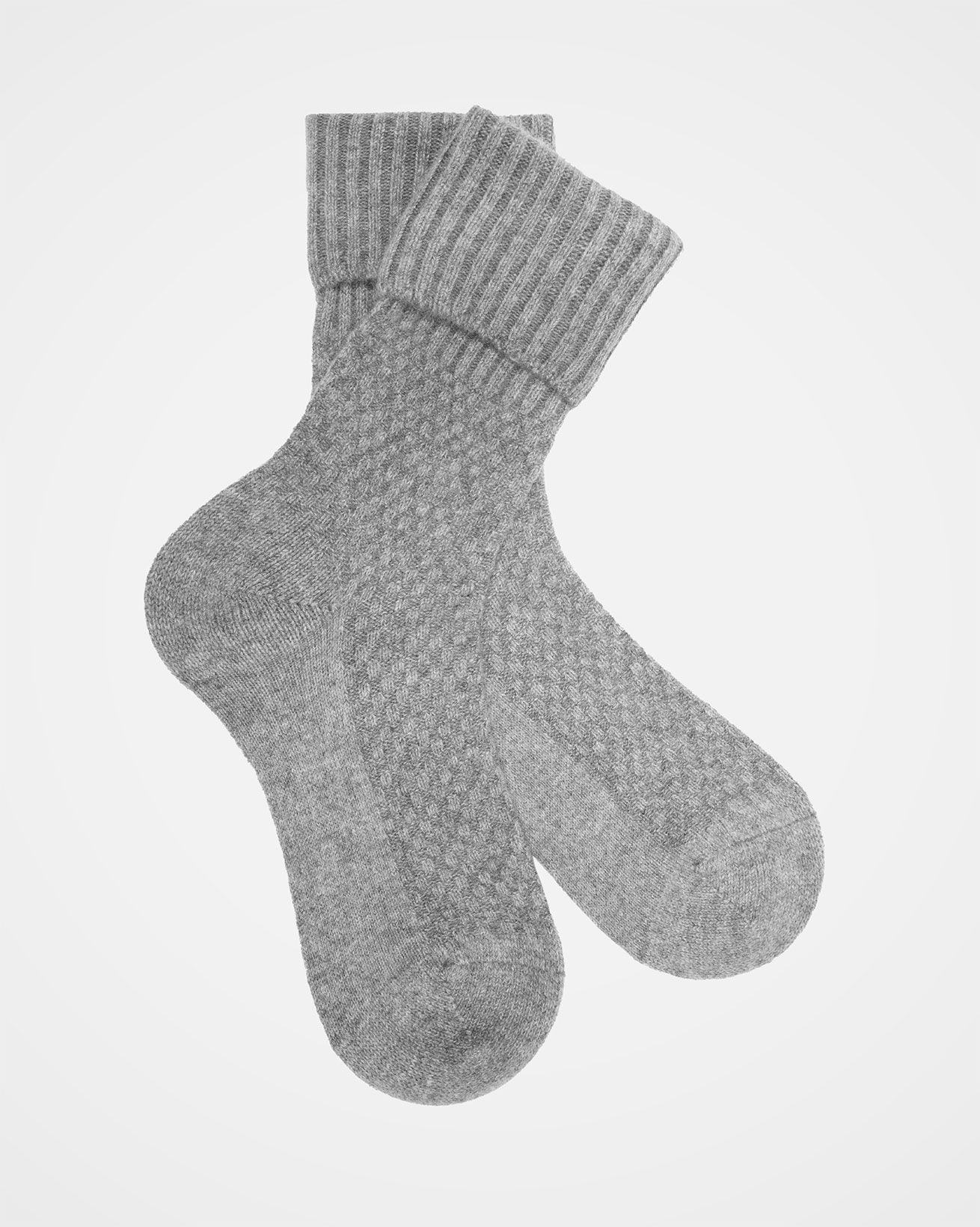 Chaussette nid d'abeille en cachemire