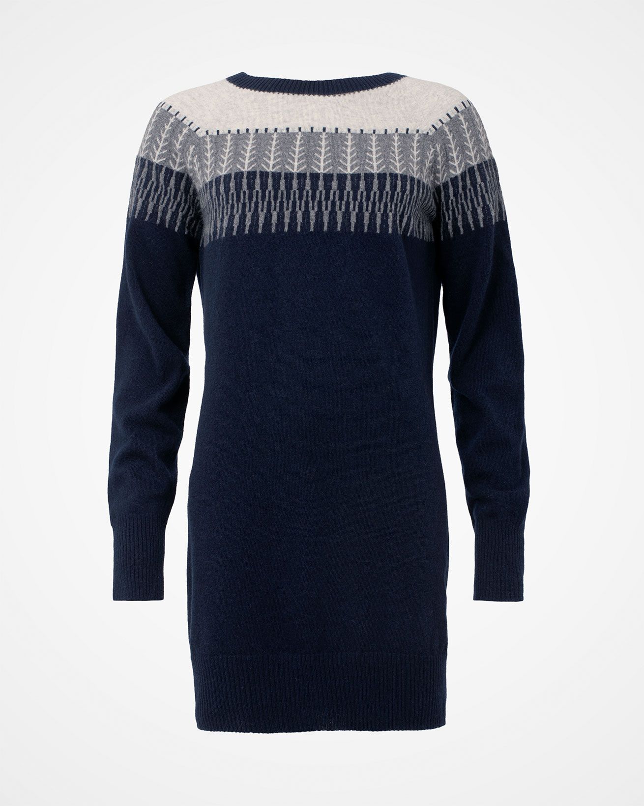 Supersoft Slouch Dress / Dark Navy fair Isle / M
